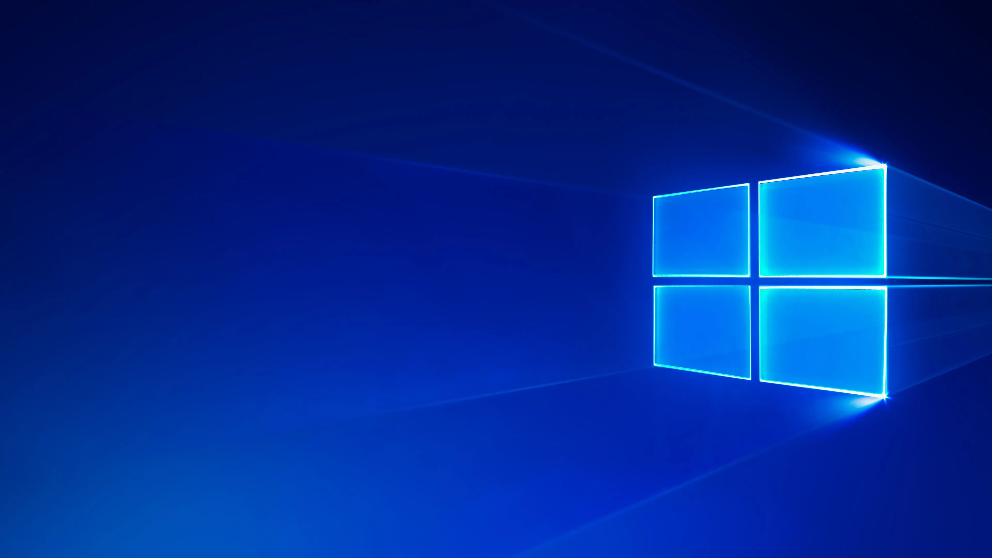 Windows 10 Wallpaper 4K, Blue aesthetic, Microsoft Windows