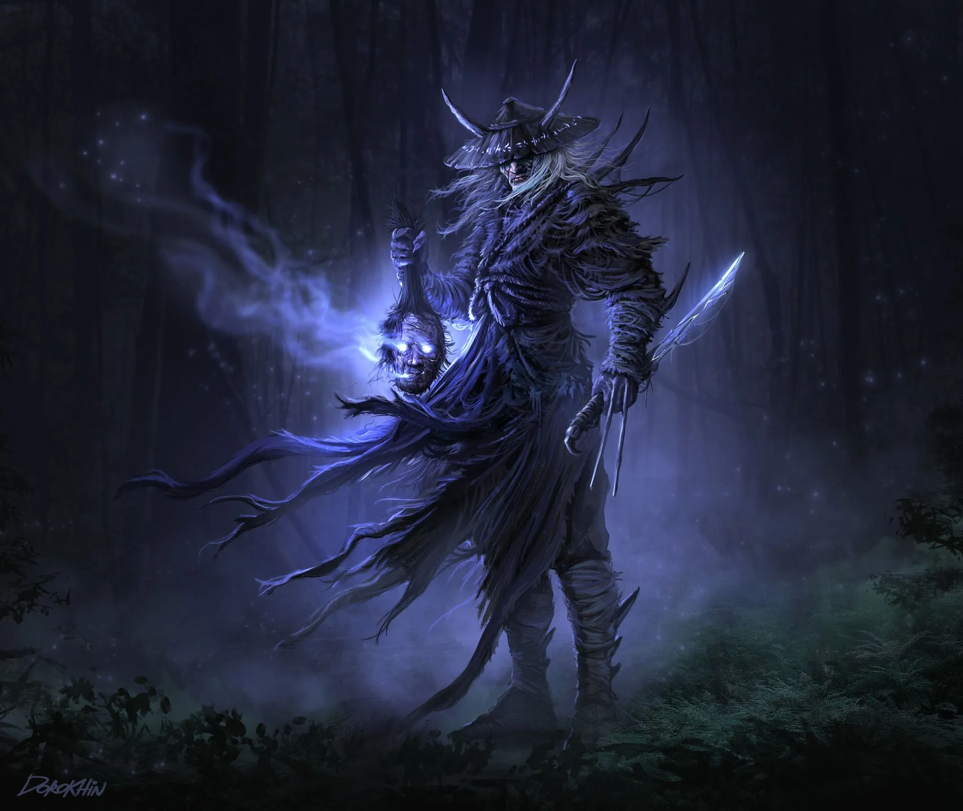 Dark Samurai Fantasy Warrior HD Wallpaper