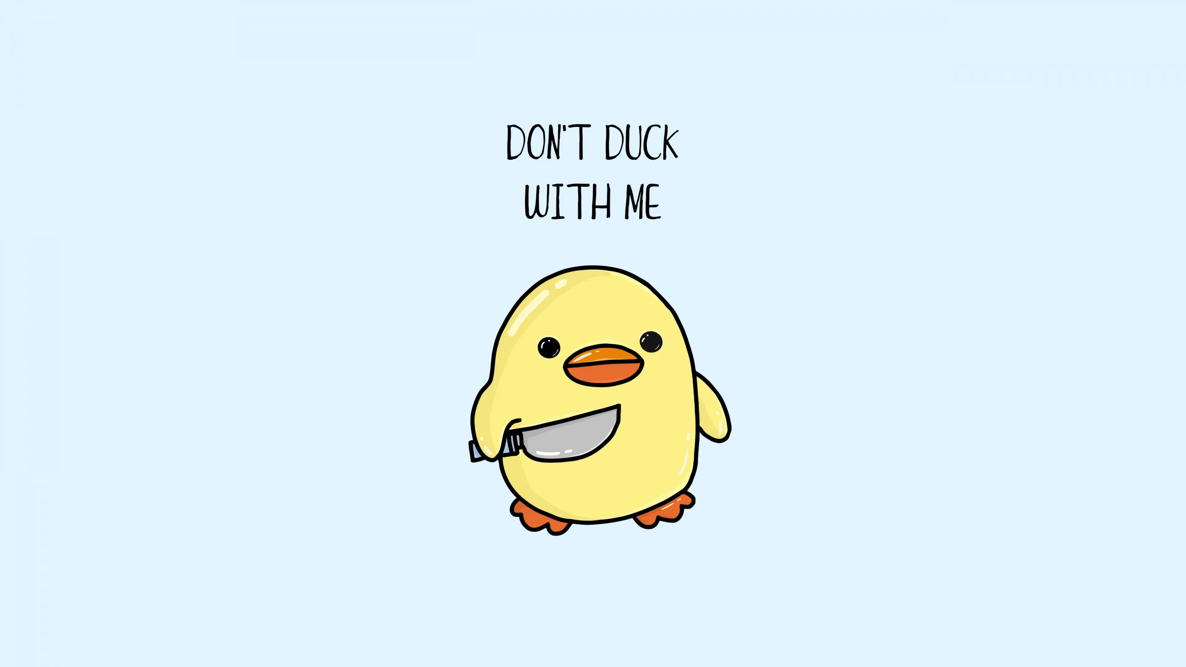 Cute duck Wallpaper 4K, Cute warning, 5K