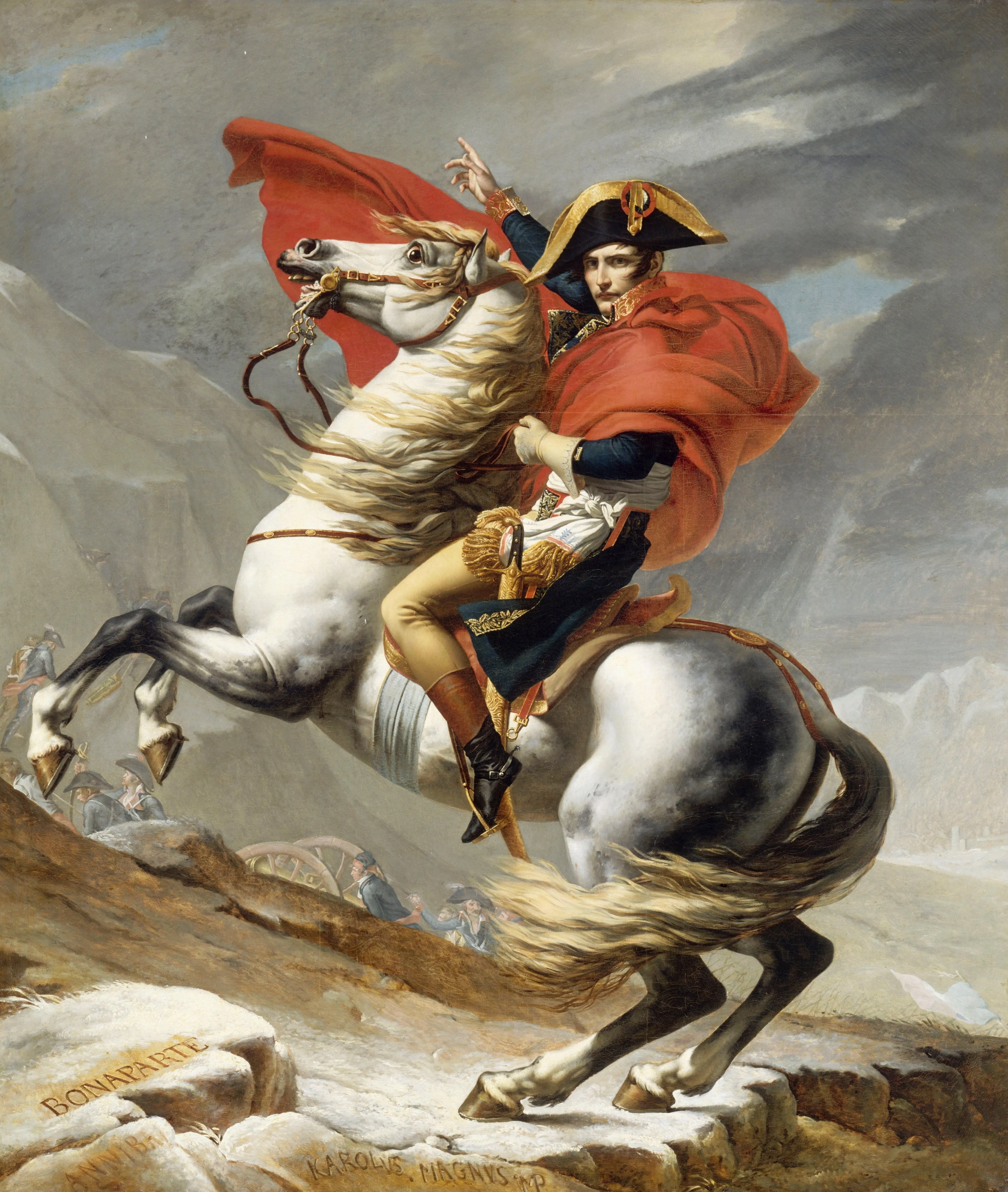 HD Wallpaper: Oil Painting, Artwork, Napoleon Bonaparte, Jacques Louis David