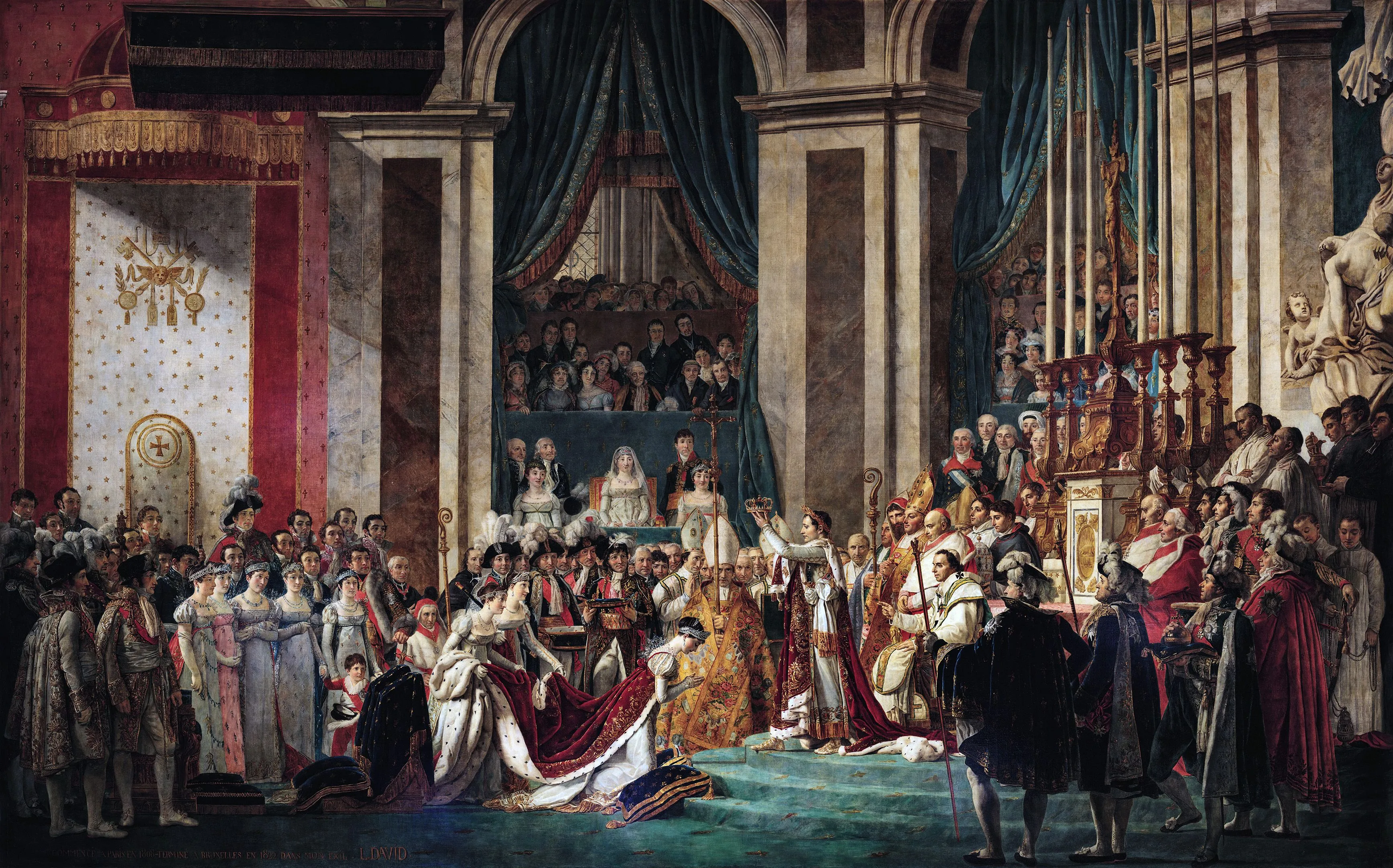Download Napoleon Ceremony Coronation Paris Emperor Artistic Painting HD Wallpaper By Jacques Louis David