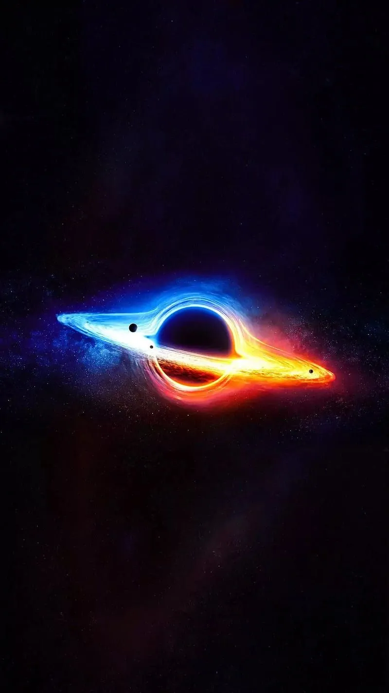 Black hole, black hole, galaxy, planets, space, universe, HD phone wallpaper