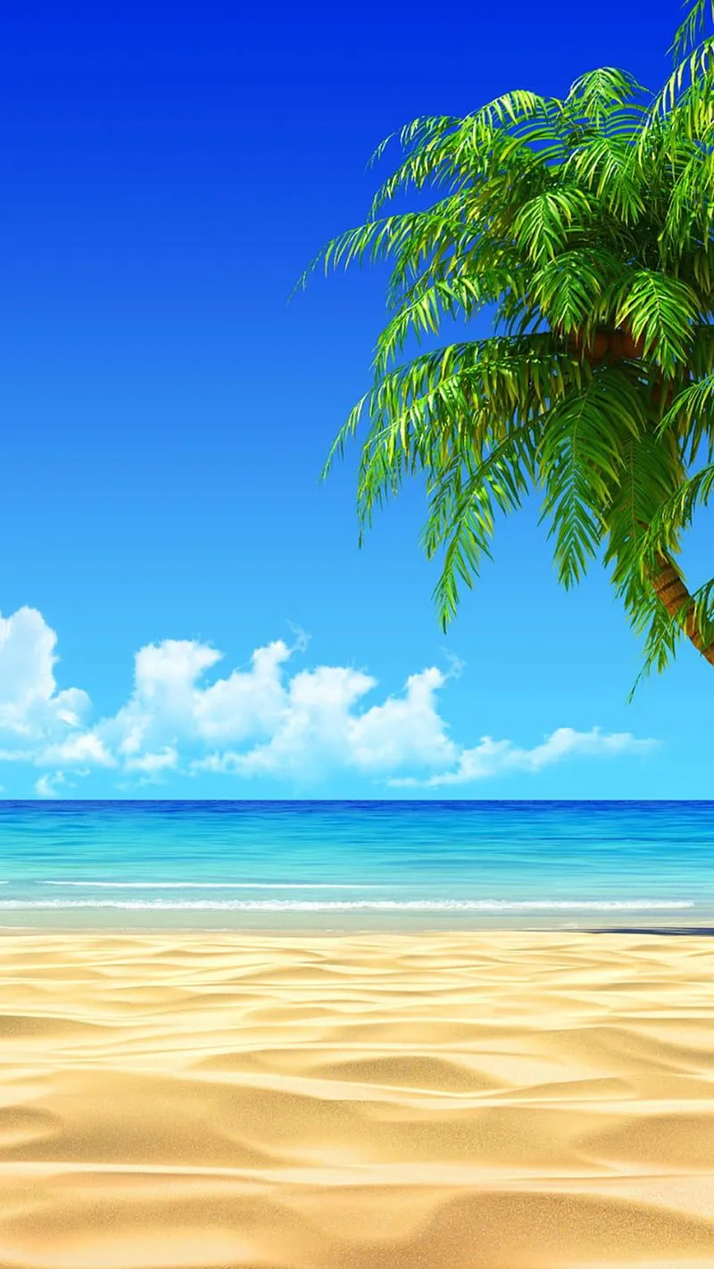 Beach, sea, full, HD phone wallpaper