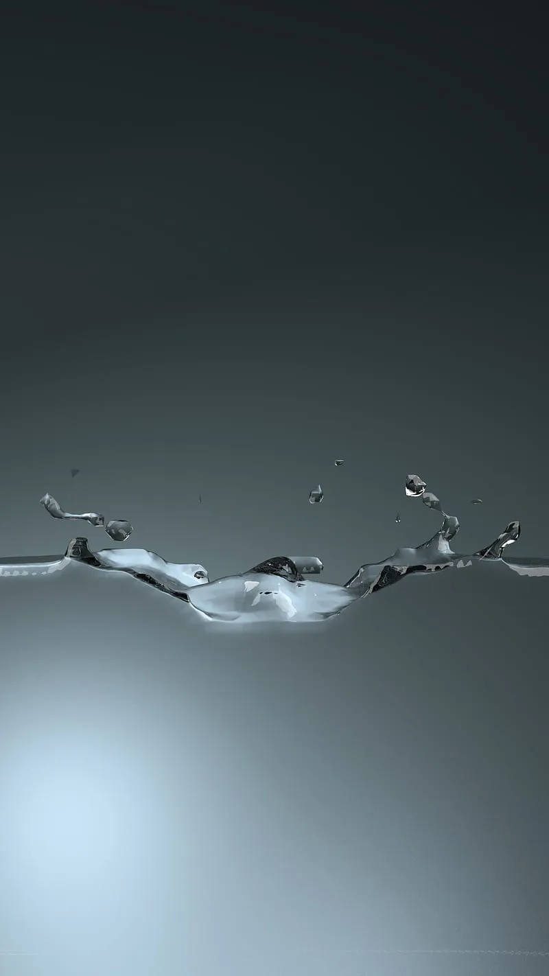 Water, blue, drop, gris, light, monochrome, pool, splash, HD phone wallpaper