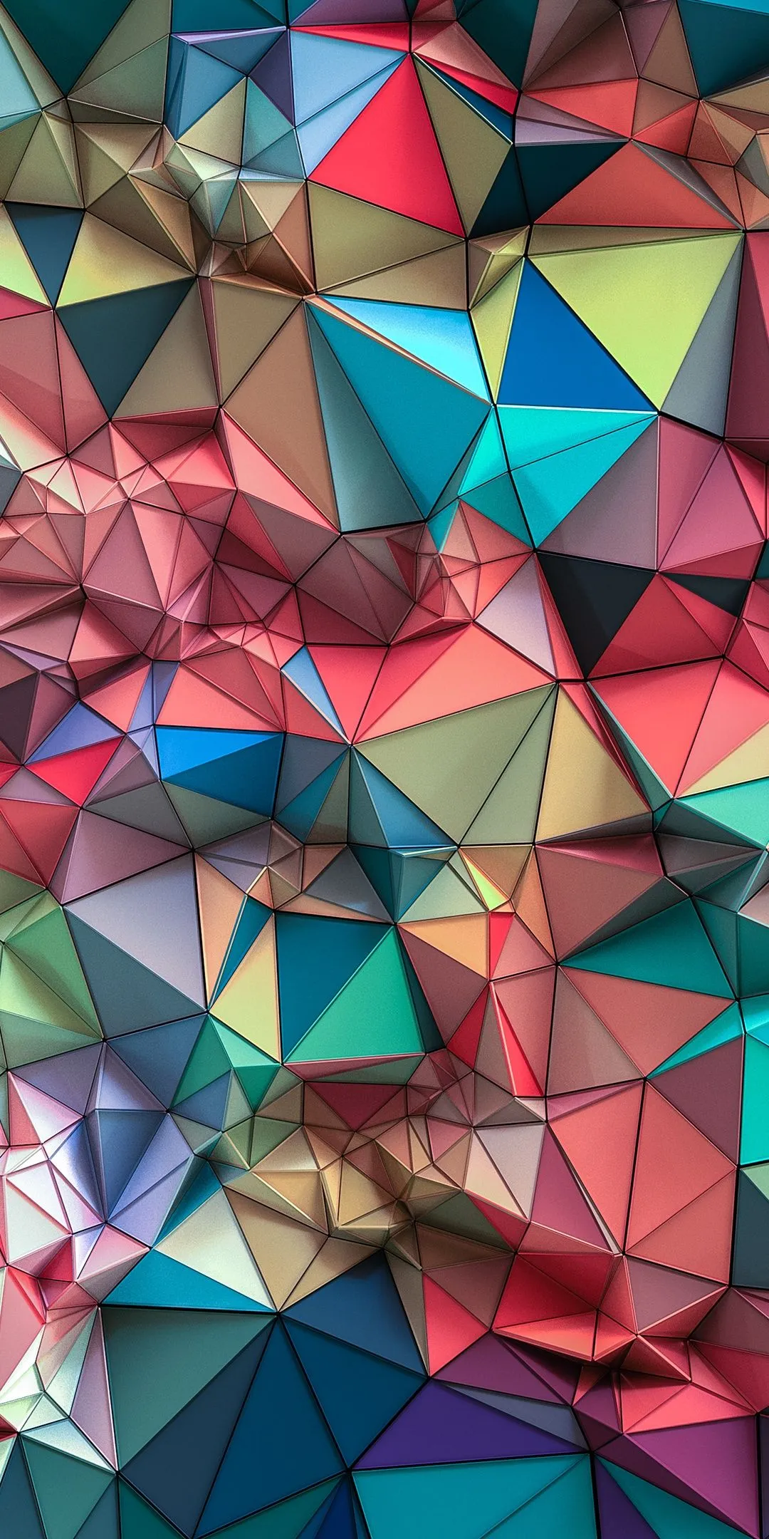 Triangles Wallpaper 4K, 3D background, Colorful, Shapes