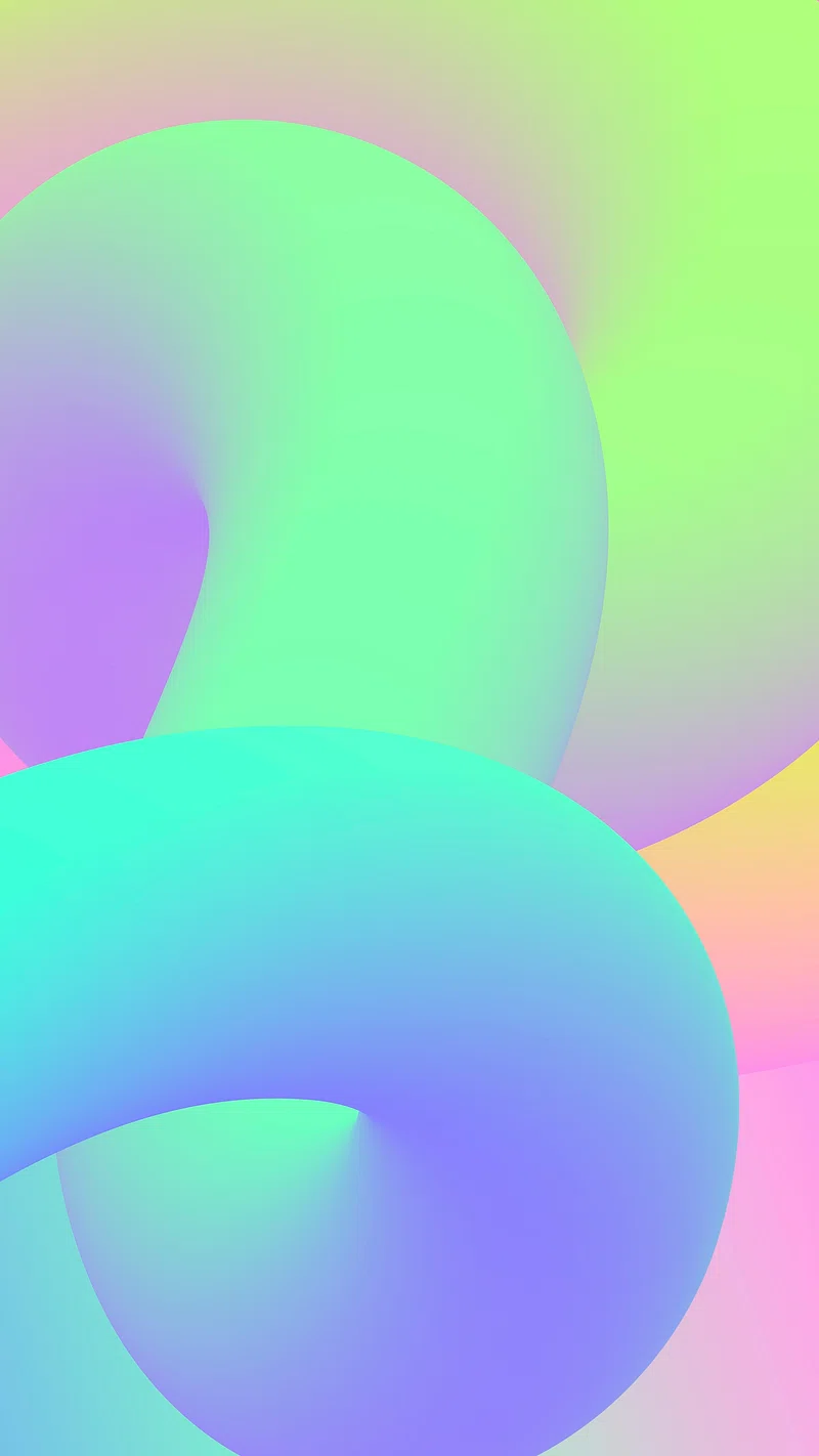 Colorful abstract phone wallpaper, 3D