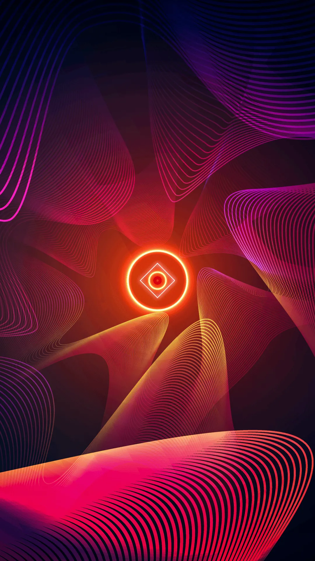 Abstract background Wallpaper 4K, Glowing, Shapes, Waves
