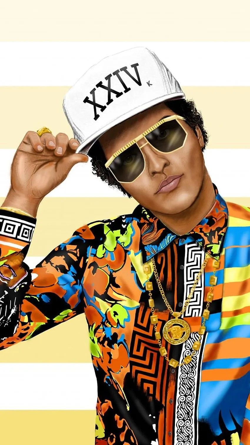 Bruno Mars Illustration & Background HD phone wallpaper