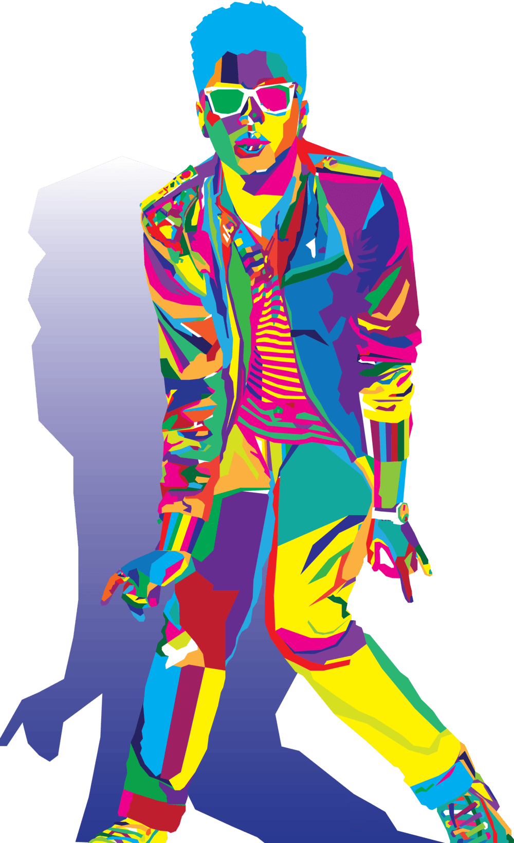 Download HD Bruno Mars Wpap Portrait Portrait Bruno Mars Transparent PNG Image