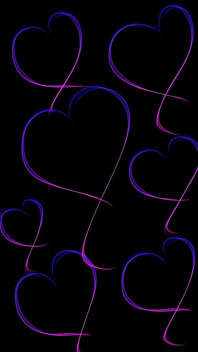 Corazones, black, blue, drawing, love, loveurhunny, patterns, pink, pretty, purple, HD phone wallpaper