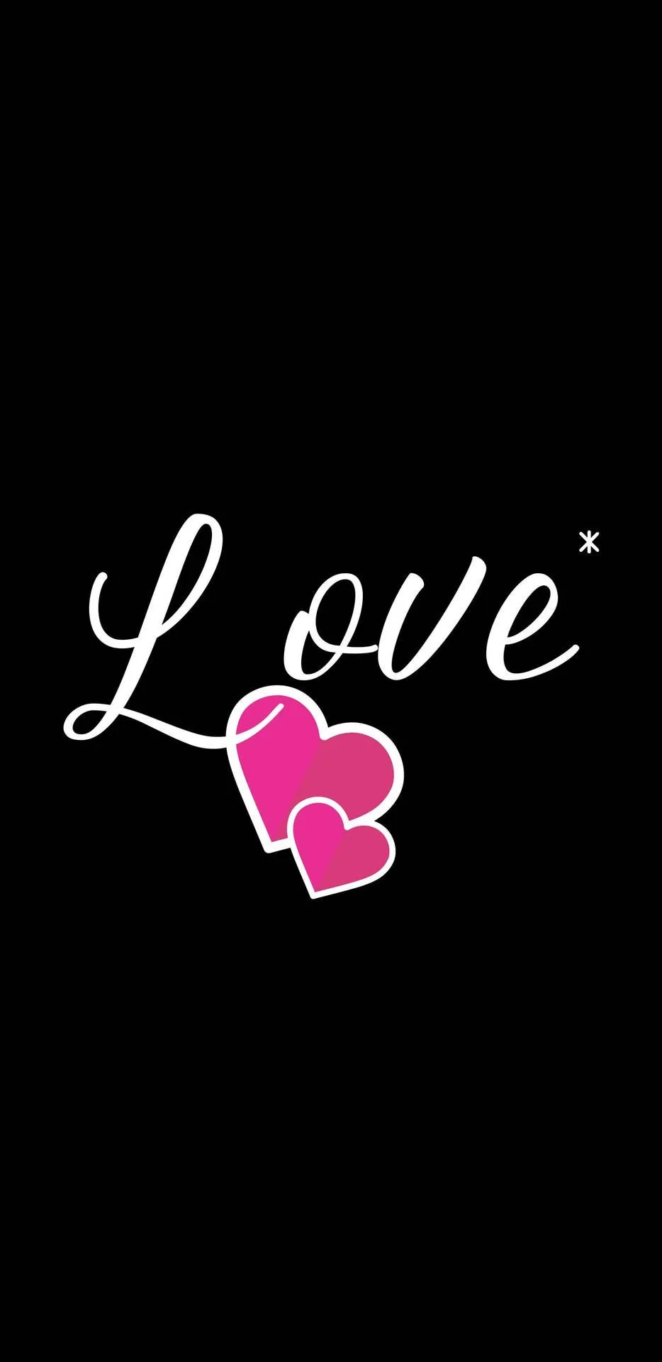 Download Pink Heart Black Lover Phone Background Wallpaper