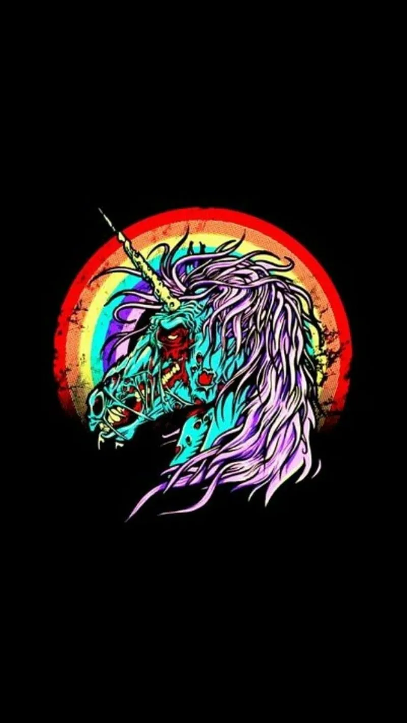 HD zombied unicorn wallpaper