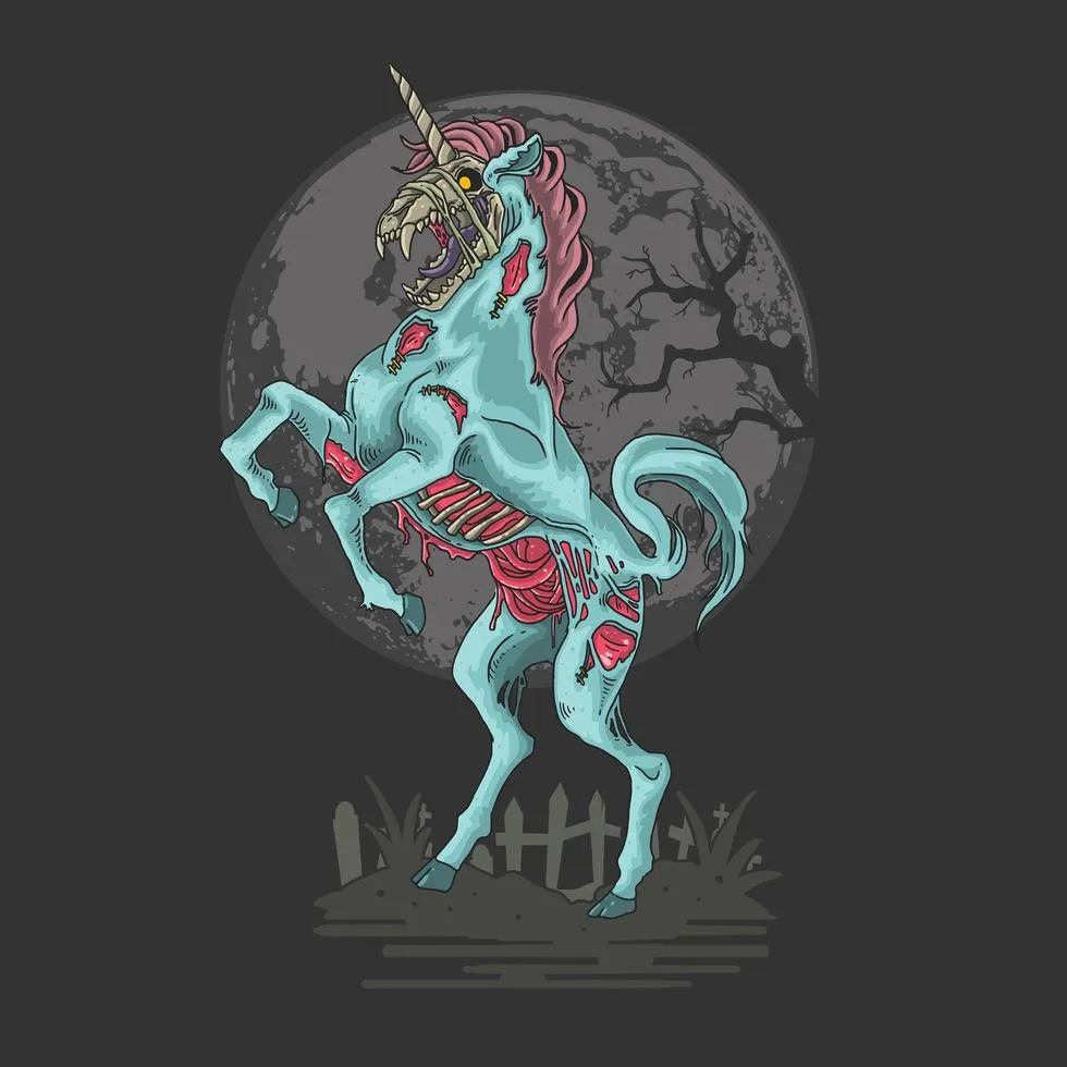 Unicorn zombie nightmare design