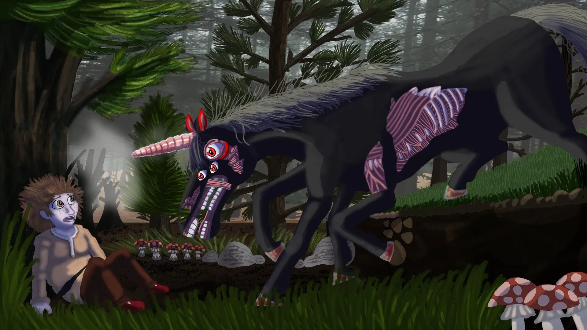 Soul Protector Concept Art- Mutant Zombie Unicorn Stallion