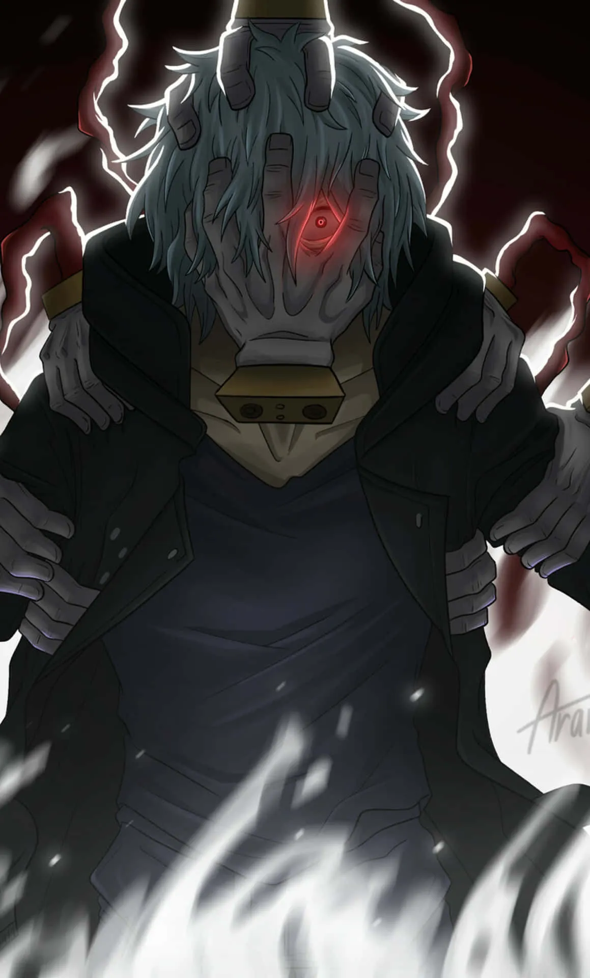 Download Tomura Shigaraki, leader of the League of Villains, plots the downfall of the Heroes Wallpaper