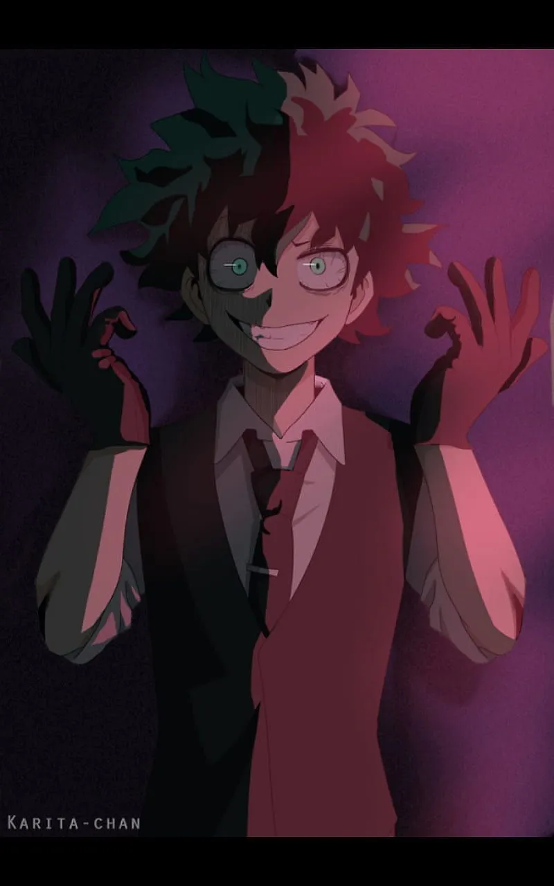 Deku villain, all for one, anime, bnh, evil, izuku, manga, mha, midorya, HD phone wallpaper