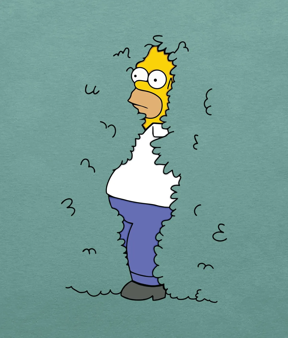 Homer Backing Into A Bush T Shirt