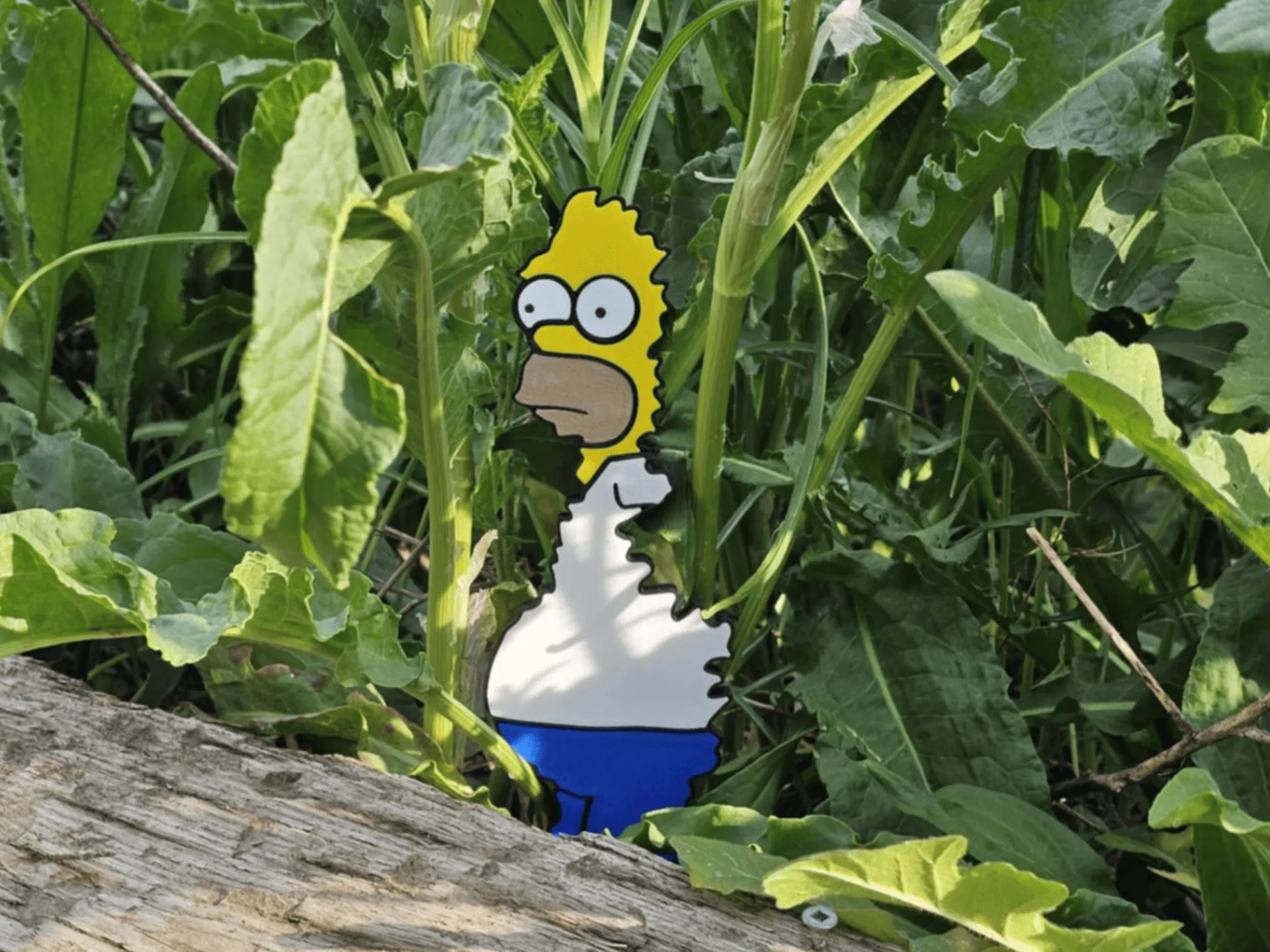 Hiding Homer Meme Garden 3D Print Model