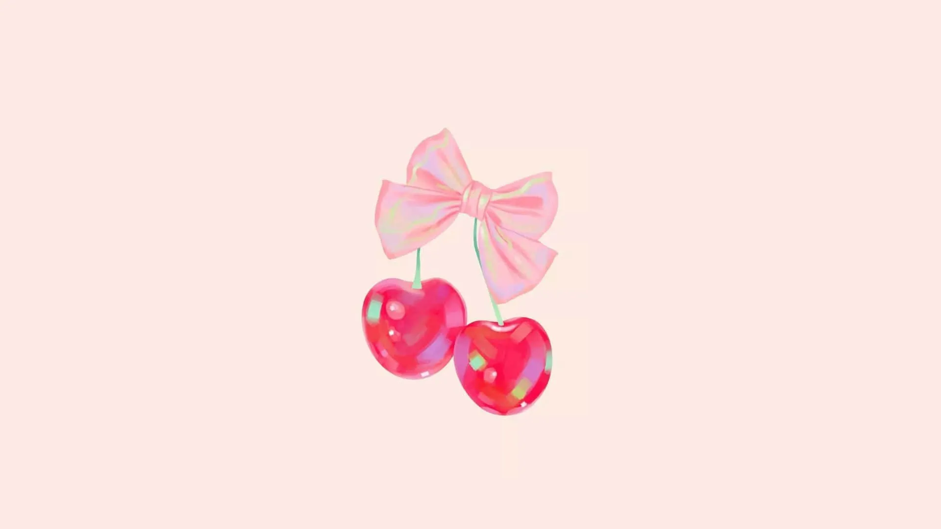 Download Preppy Bow Cherry Earrings Wallpaper