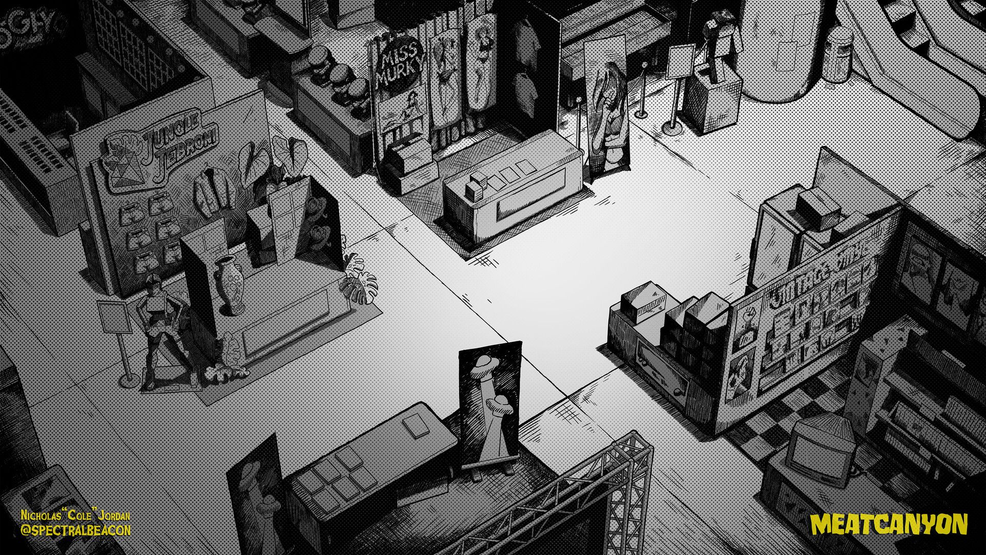 Nicholas (Cole) Jordan. Melvins Macabre Background Art