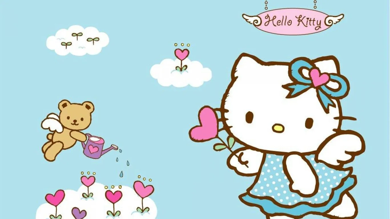Download Cute hello kitty, Cute, Hello, Kitty Wallpaper in 1366x768 Resolution
