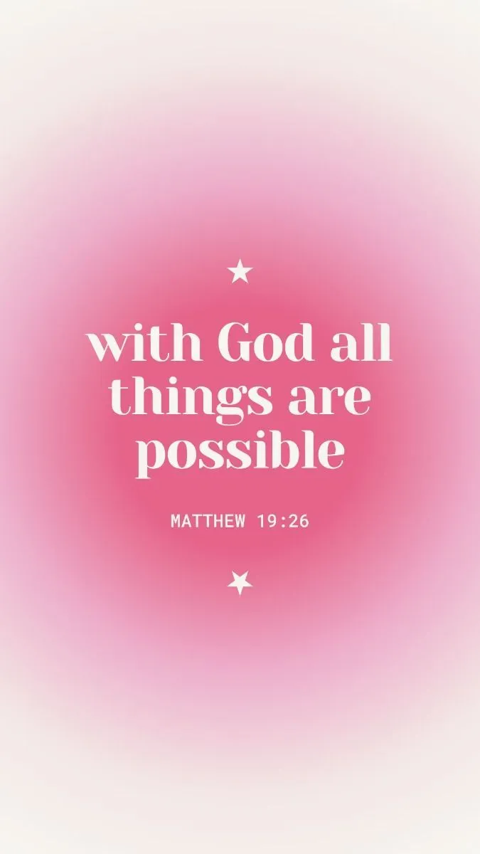 With God All Things Are Possible Wallpaper. Christian Wallpaper. Bible Verse Wallpaper