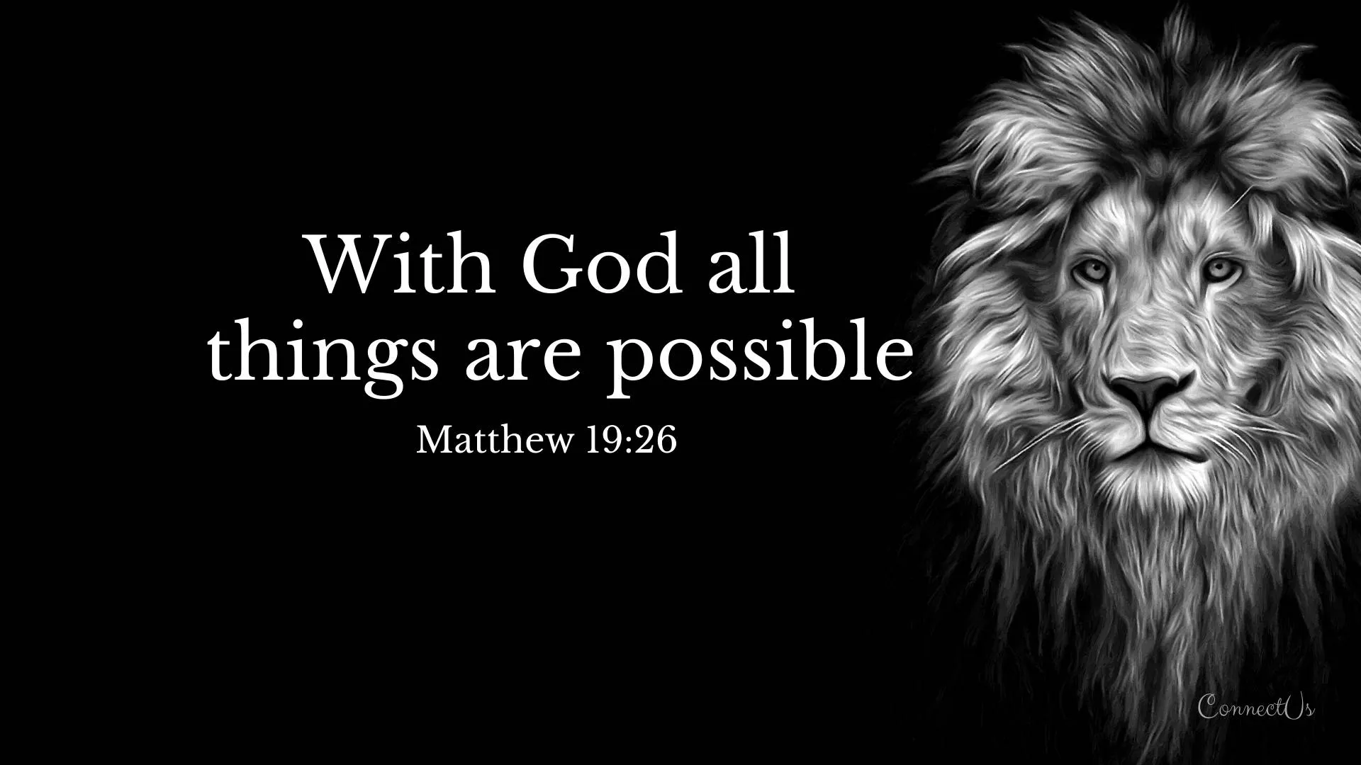 Download 1920x1080 HD Biblical Matthew 19:26 Wallpaper