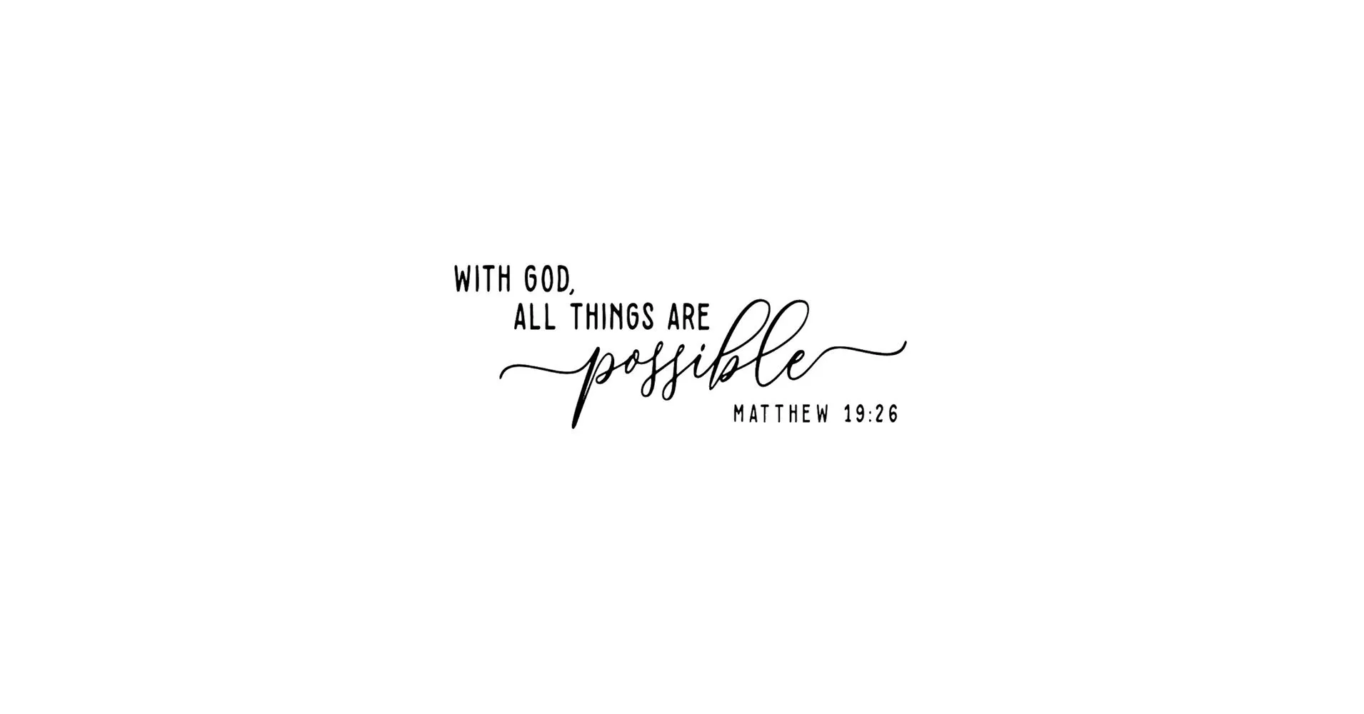 with God All Things are Possible Matthew 19:26 Vinyl Separated Letters Bible Verse Quotes Wall Decal Words Scripture Christian DIY Home Décor, Tools & Home Improvement