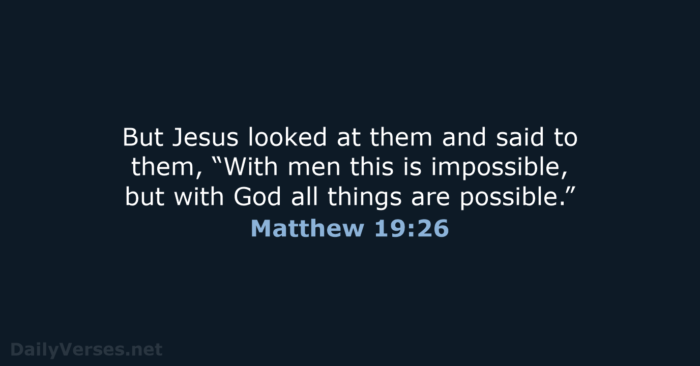 Matthew 19:26 verse (NKJV)