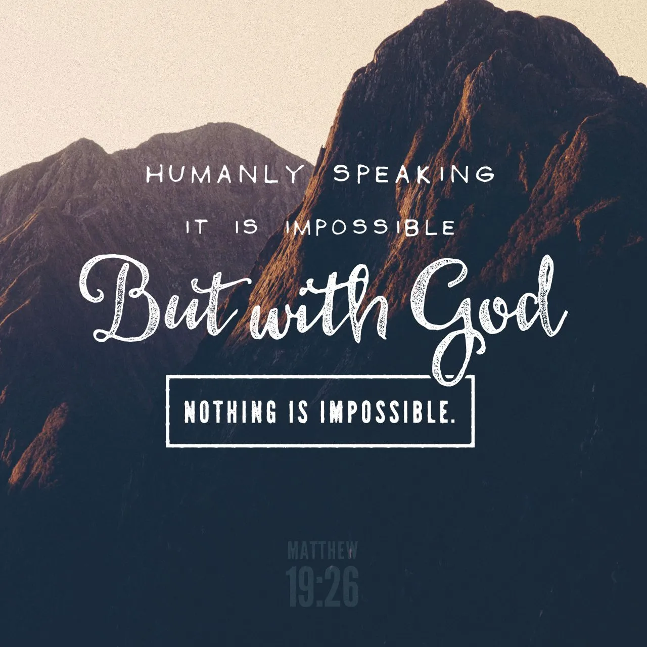 Matthew 19:26. Creative. Scripture Art. Free Church Resources from Life.Church