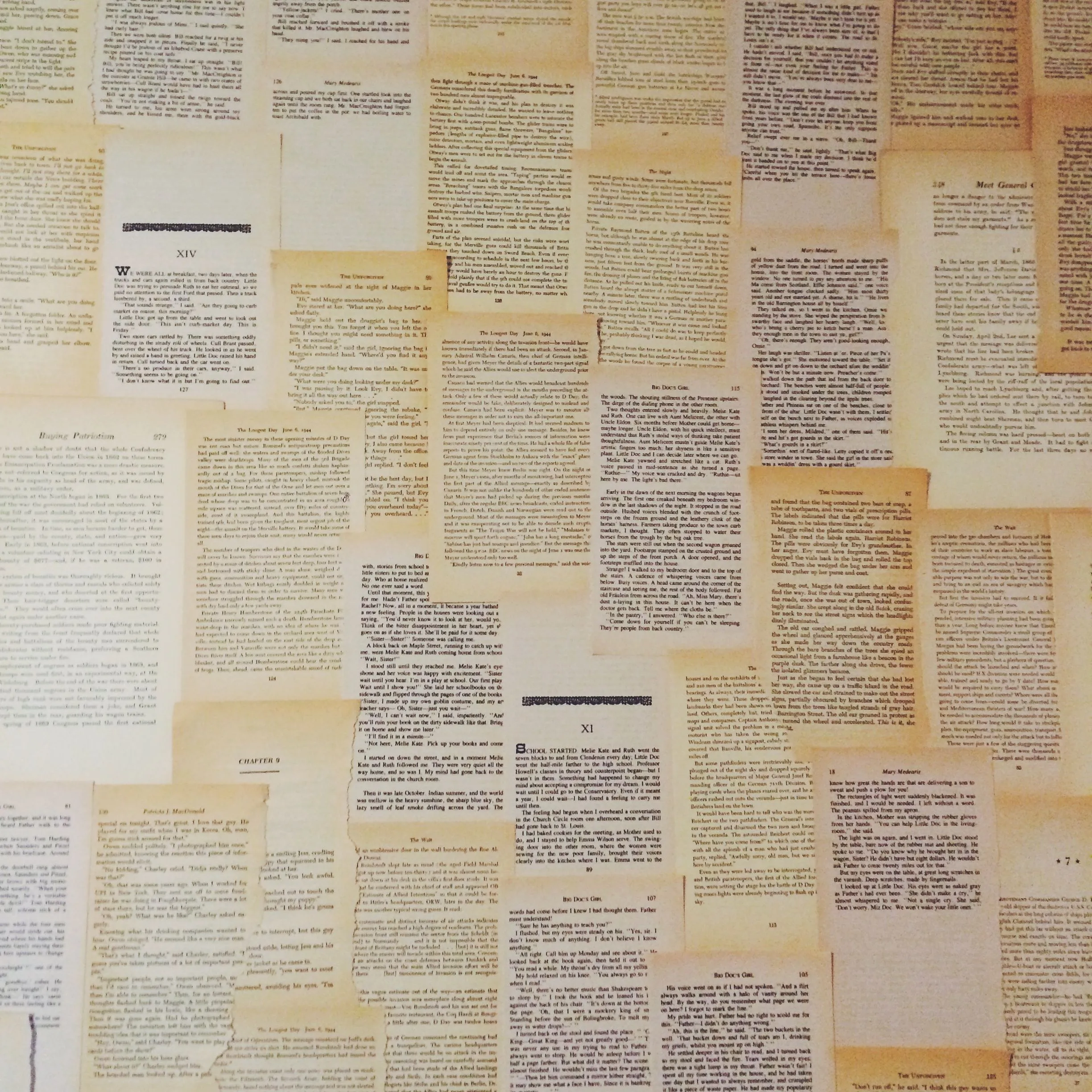 DIY: Book Page Wallpaper. the life of halle