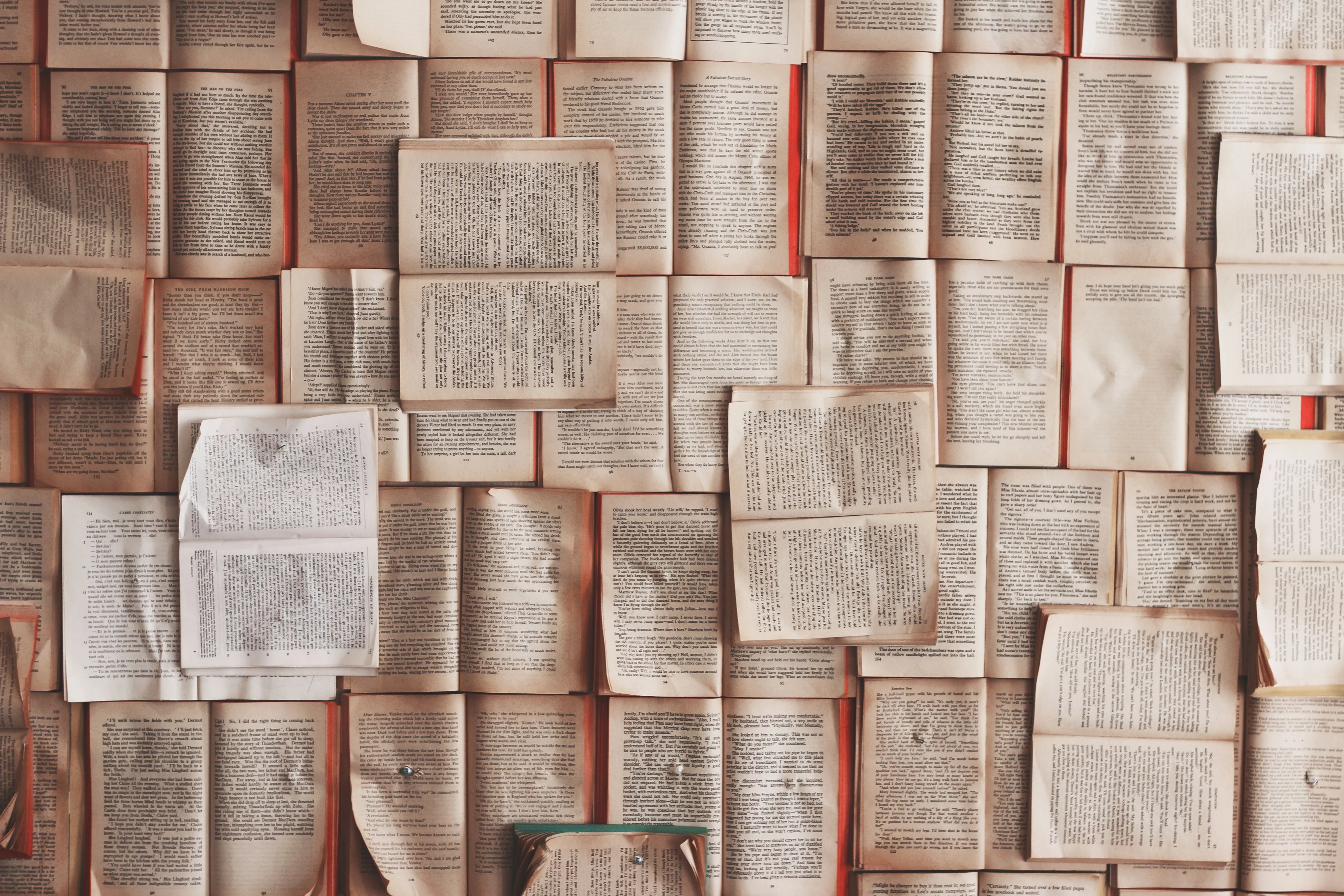 Wallpaper book, old, library, different, page, turn for mobile and desktop, section разное, resolution 5472x3648