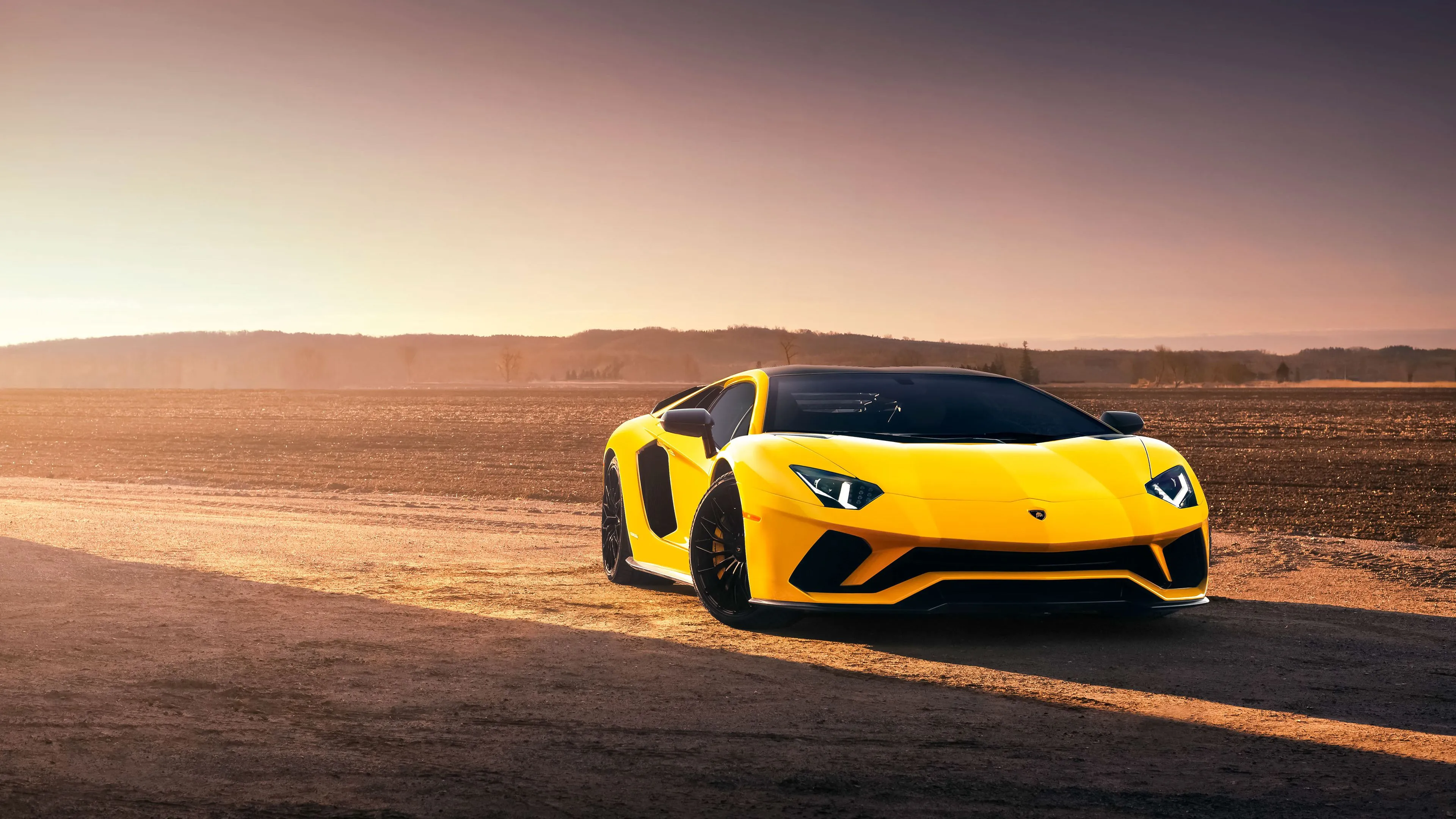 Desktop wallpaper: Lamborghini Aventador S, Vehicles, Supercar, Yellow Car, Lamborghini 4K free download for PC. 443571