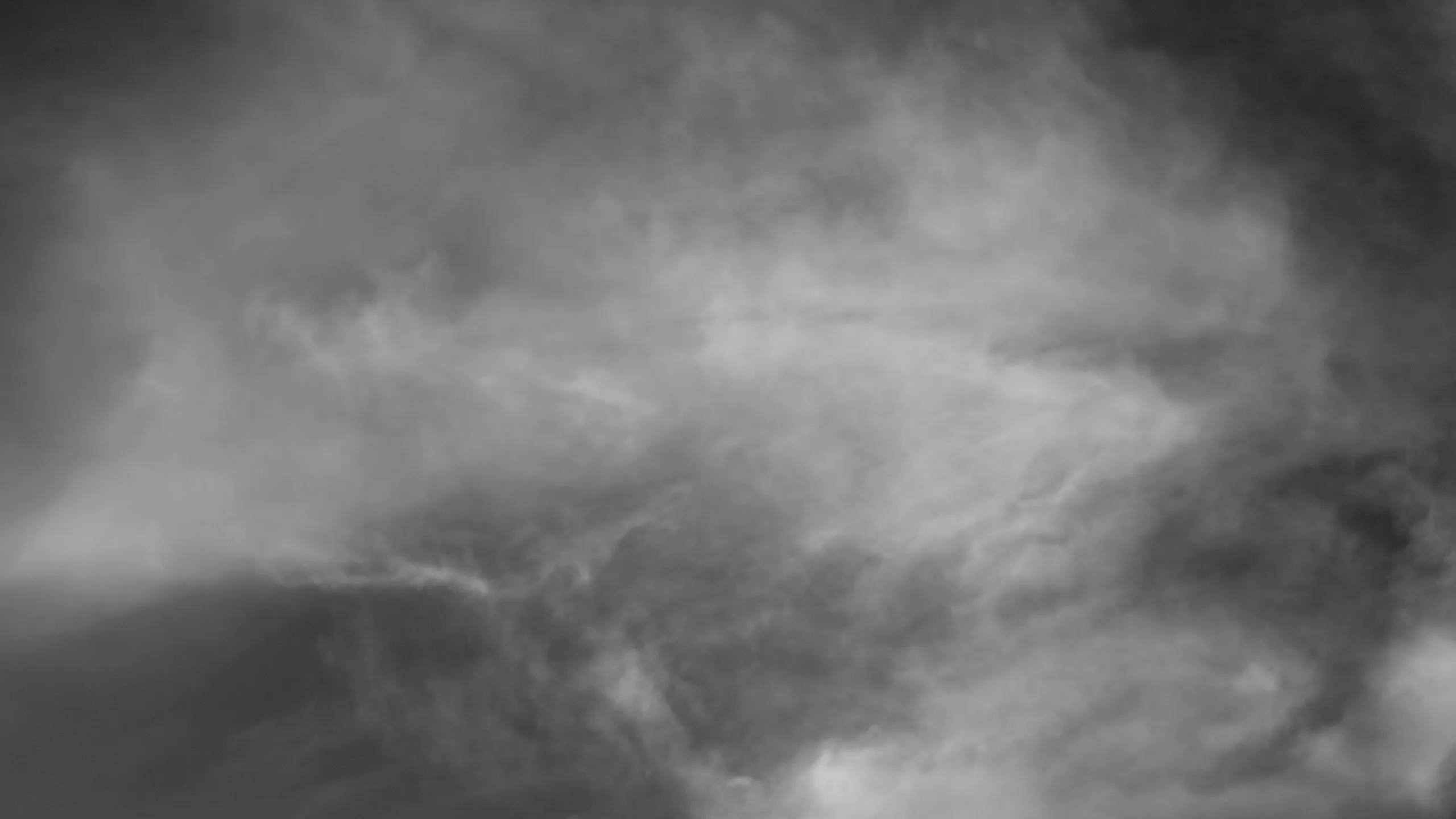 Download wallpaper 2560x1440 sky, clouds, bw, gray widescreen 16:9 HD background
