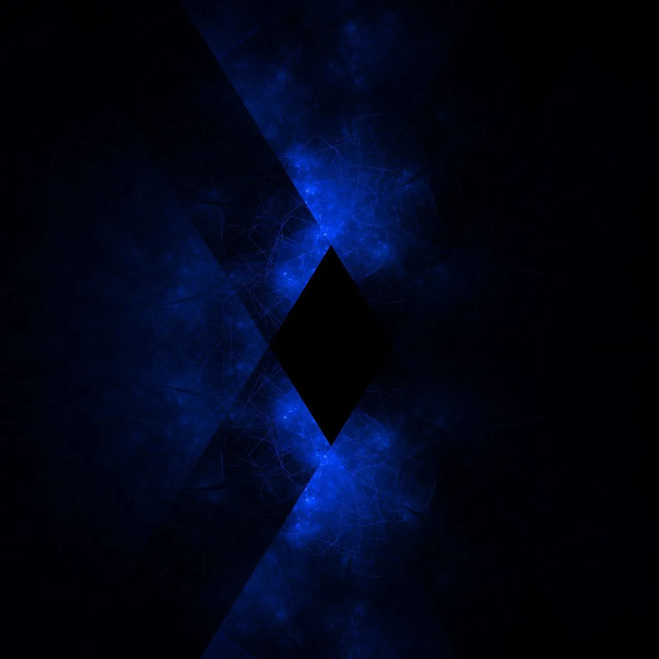 Download wallpaper 1280x1280 dark, blue, abstraction, rhombus, cross ipad, ipad 2, ipad mini for parallax HD background