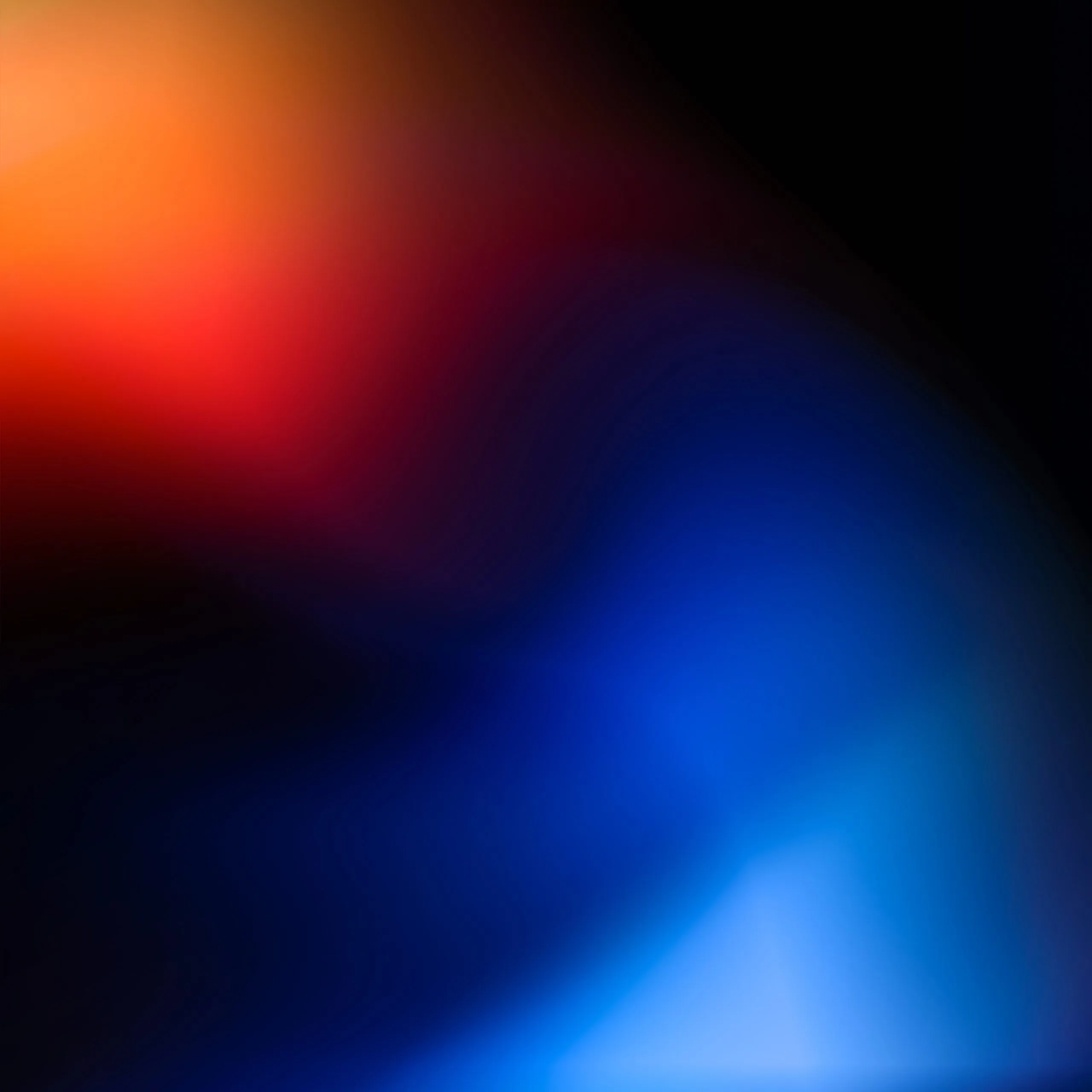 Orange to blue and black gradient on iPad