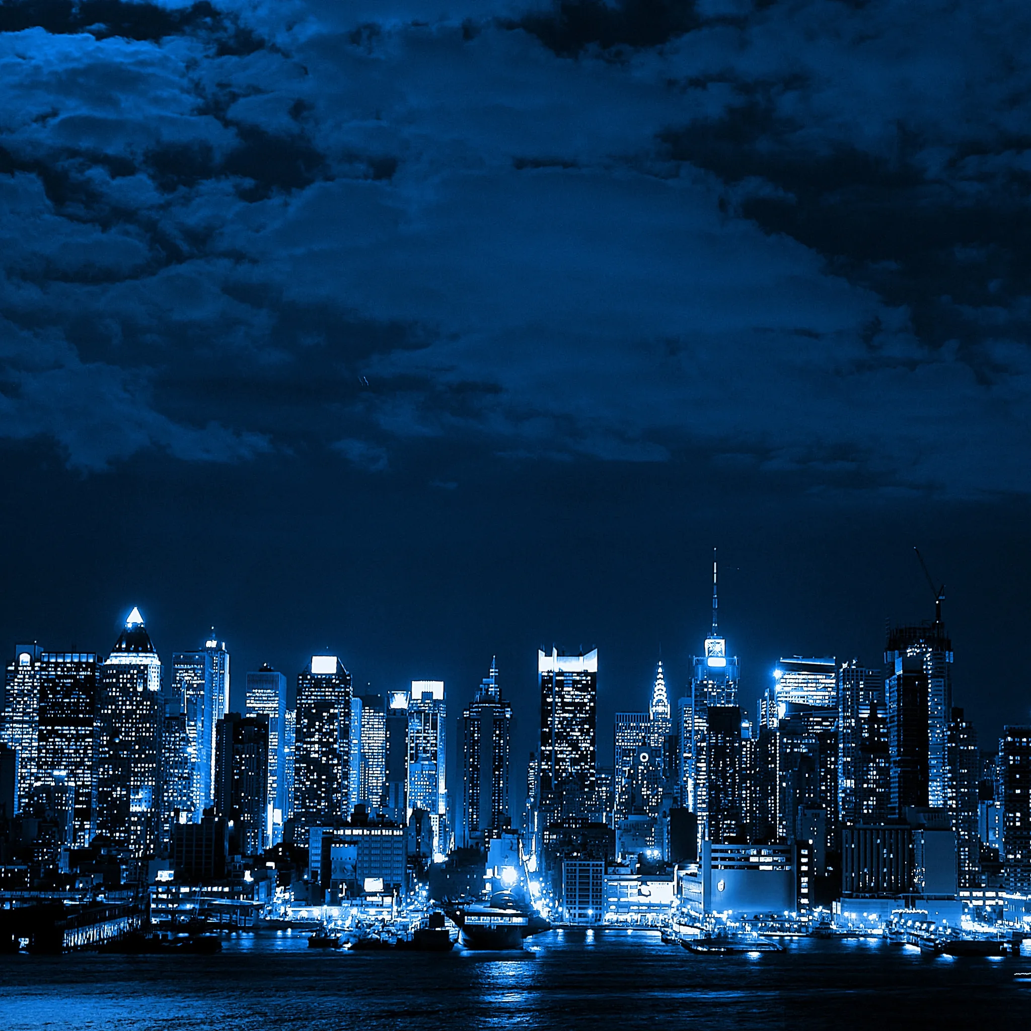 Blue City Wallpaper For IPhone 11, Pro Max, X, 8, 7, 6