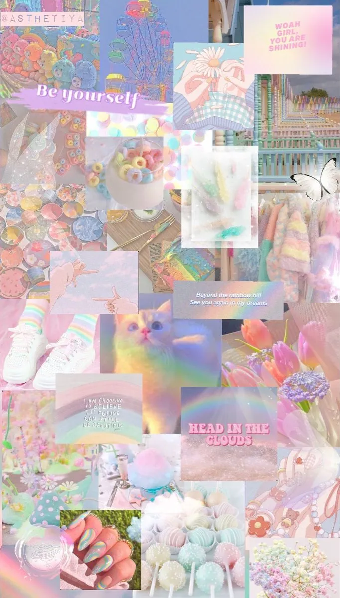 Pastel Rainbow aesthetic wallpaper