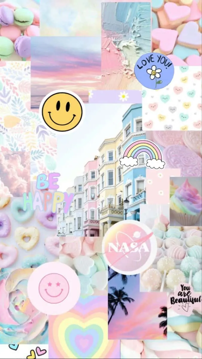 Download Pastel_ Rainbow_ Collage_ Wallpaper