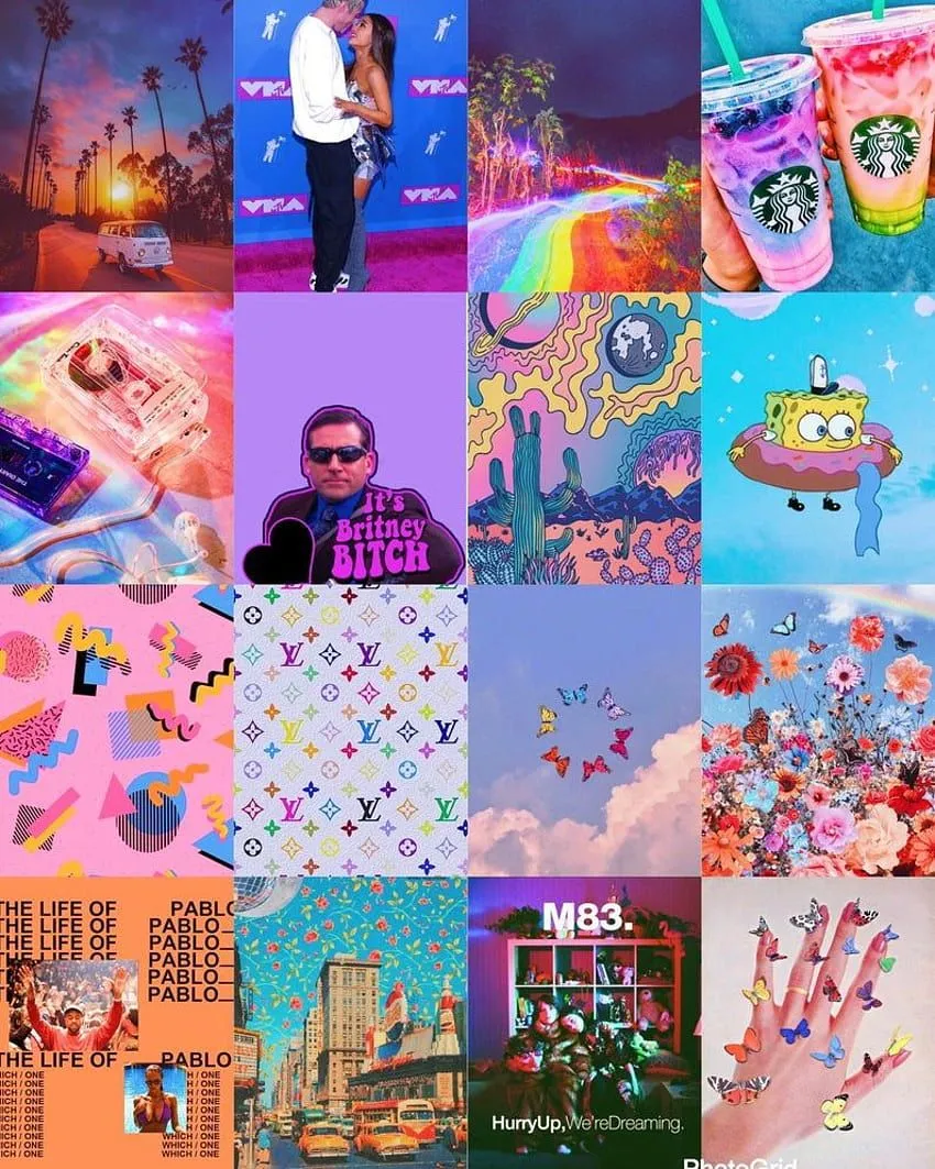 Rainbow aesthetic a, rainbow aesthetic collage HD phone wallpaper