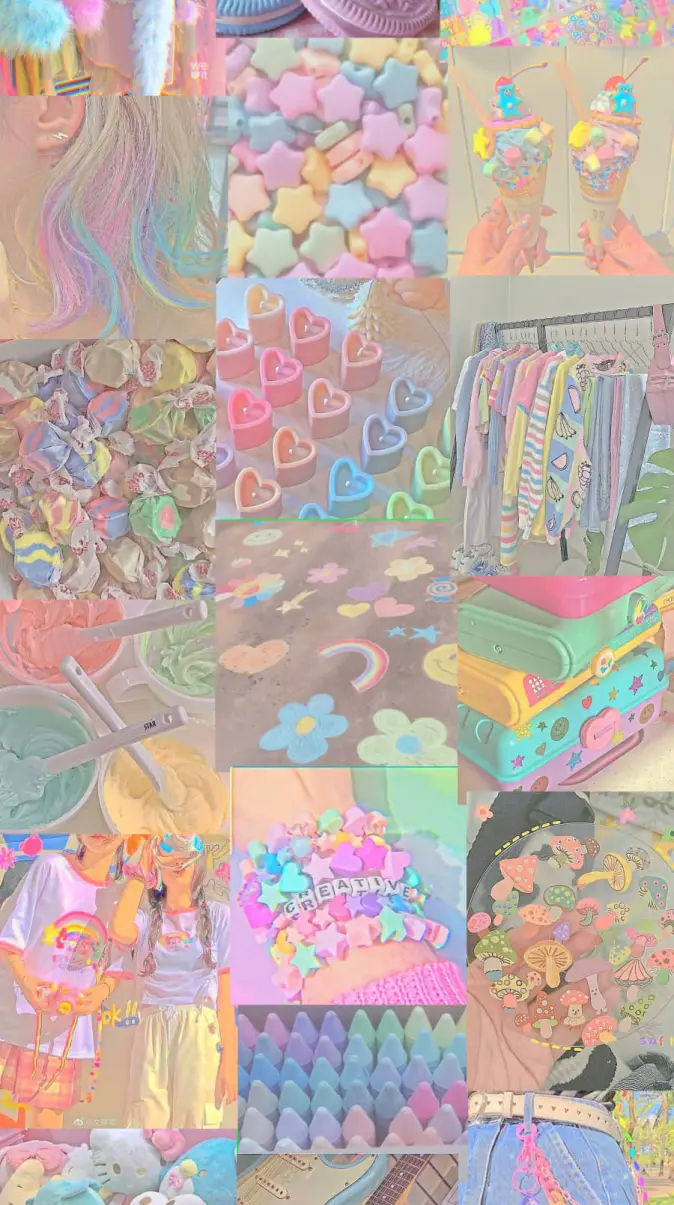 Pastel kidcore wallpaper