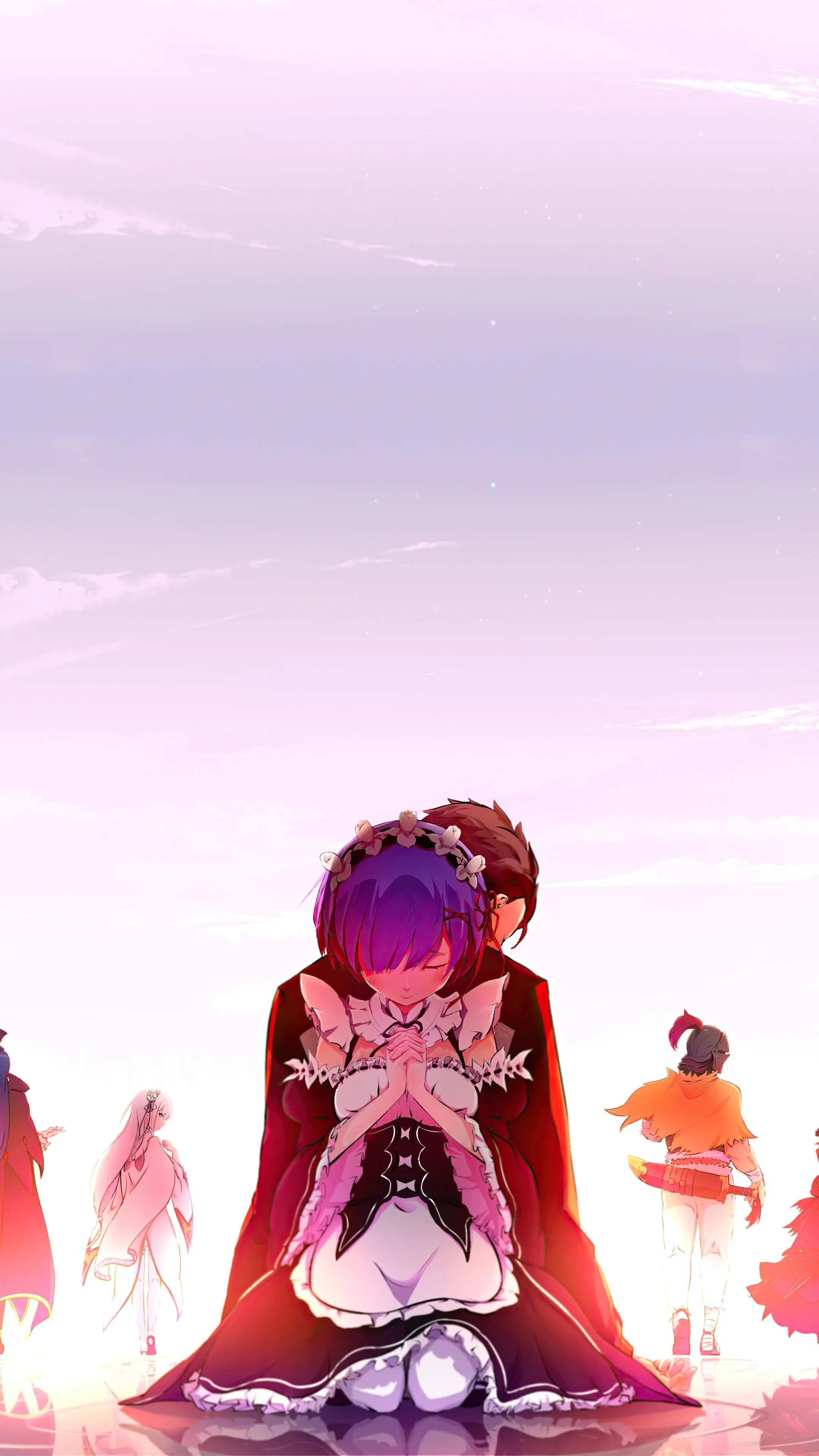 Rem, Subaru, Re:zero, Anime, Characters HD Hd Phone Wallpaper