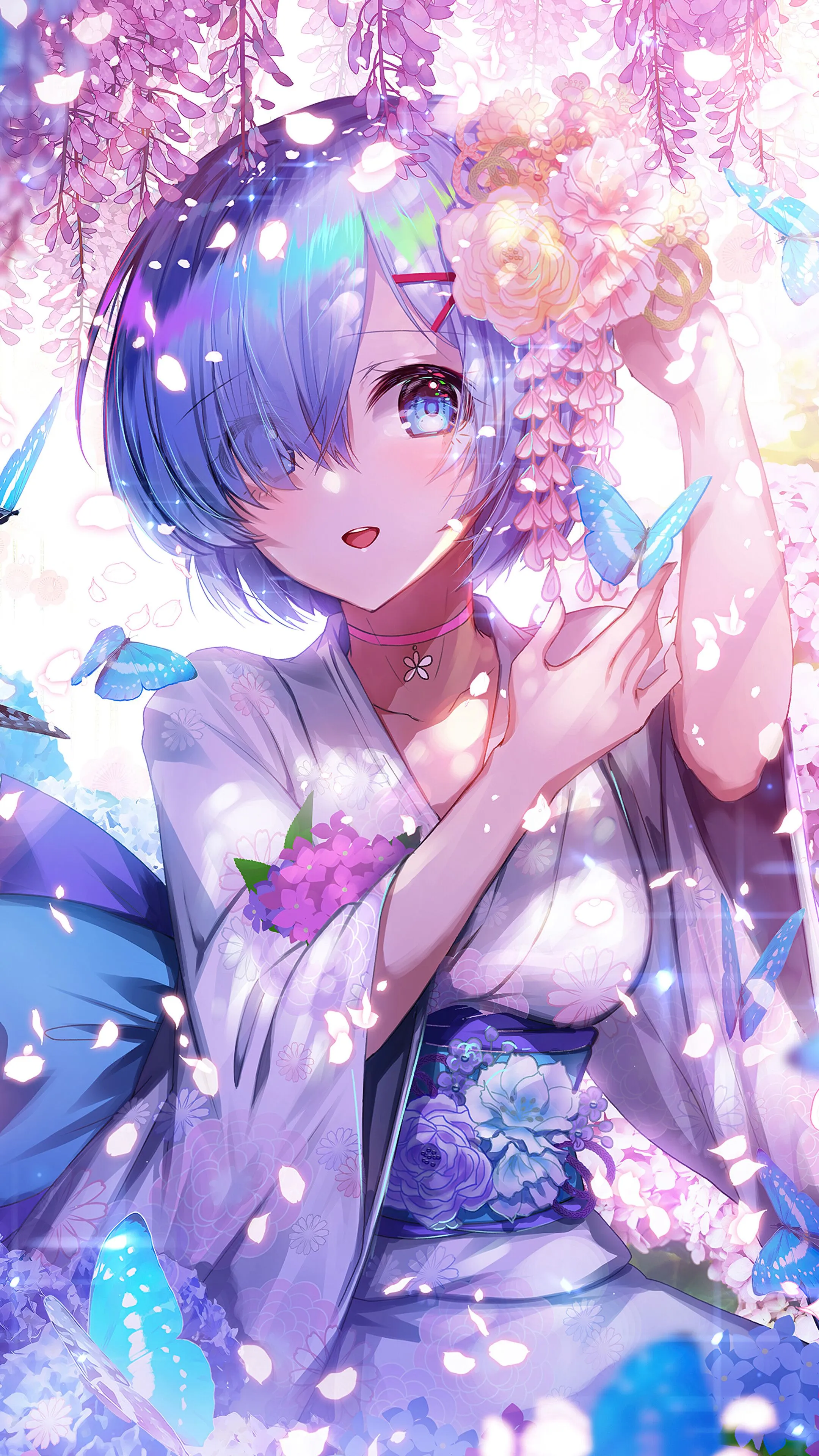 Re:zero, Rem, Anime, Girls, 4K HD Phone Wallpaper