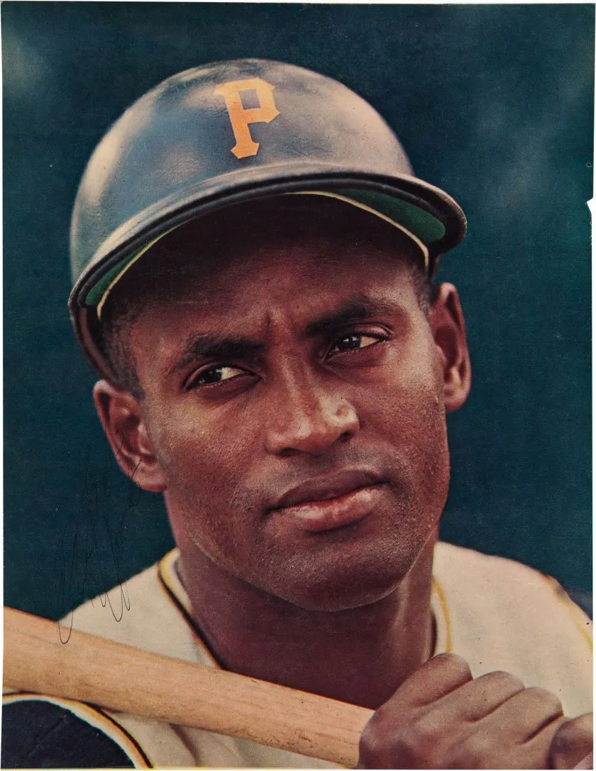 Lot Detail Clemente Signed 8.5 X 11 RARE Color Photo (PSA DNA)