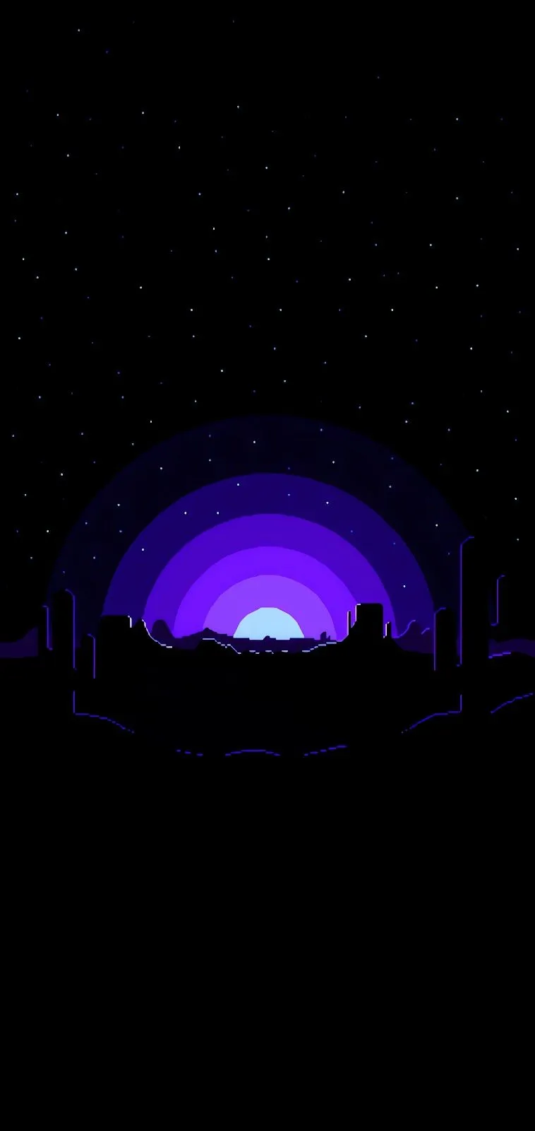 Desert Night 4K OLED Wallpaper for iOS and Android Phones