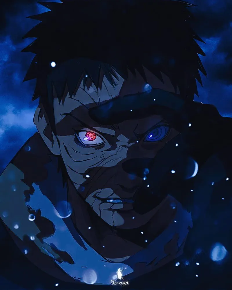 OBITO UCHIHA, electric blue, art, HD phone wallpaper