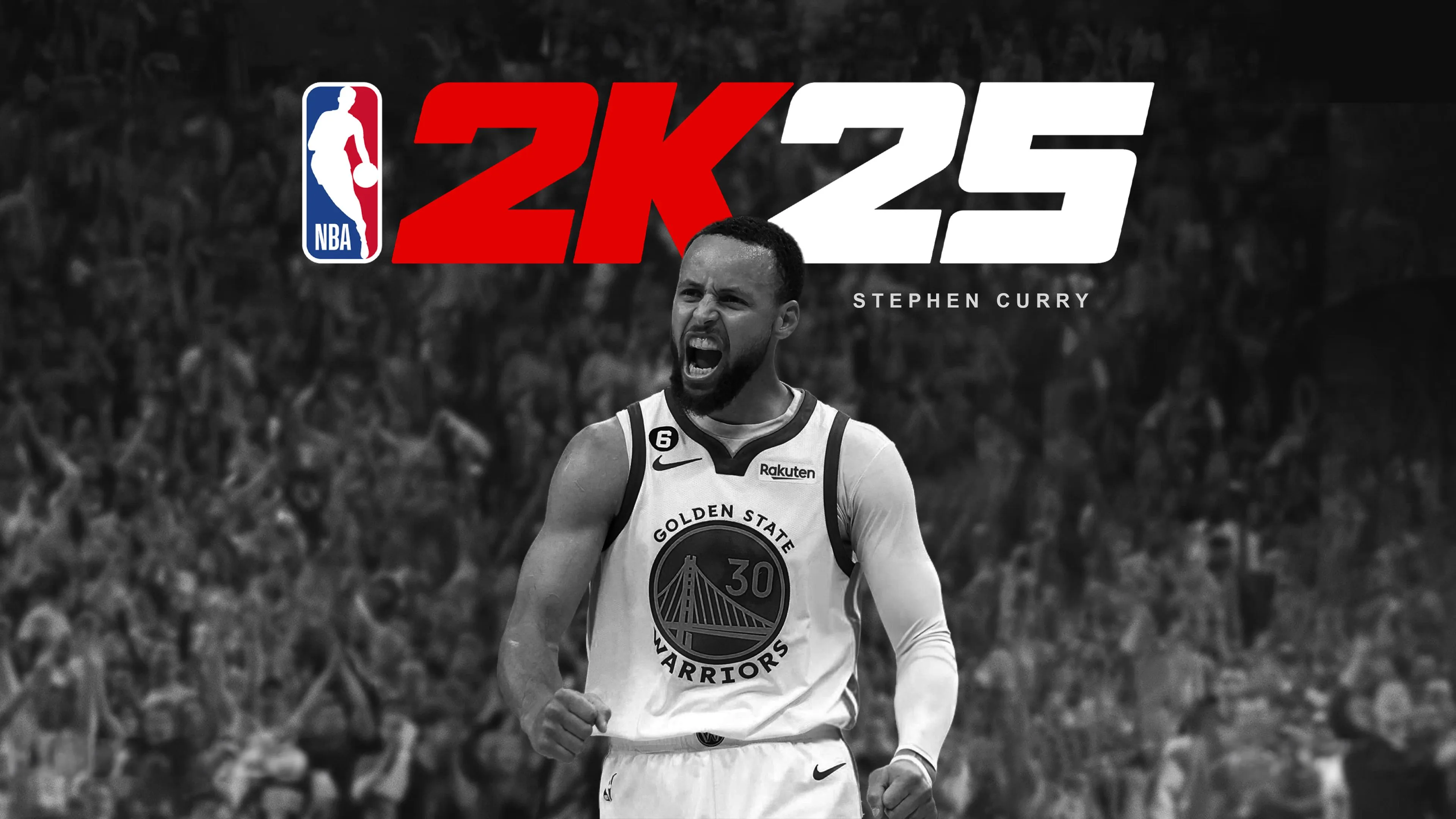 Stephen Curry Wallpaper 4K, NBA 2K25, Monochrome, 2024 Games