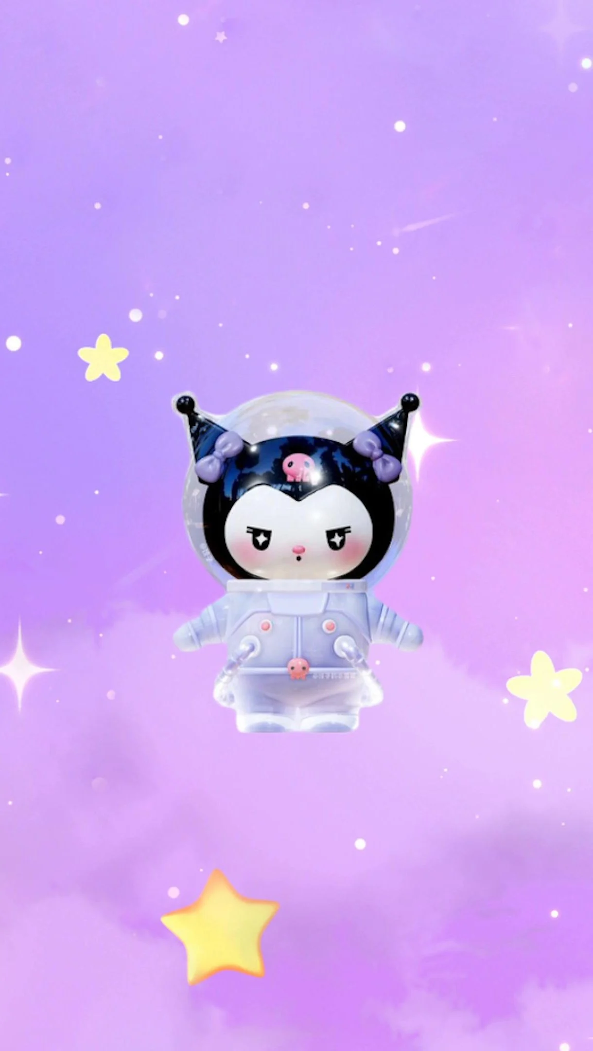 Kuromi in space Hello Kitty Wallpaper 4k for iPhone and Mobile Phone