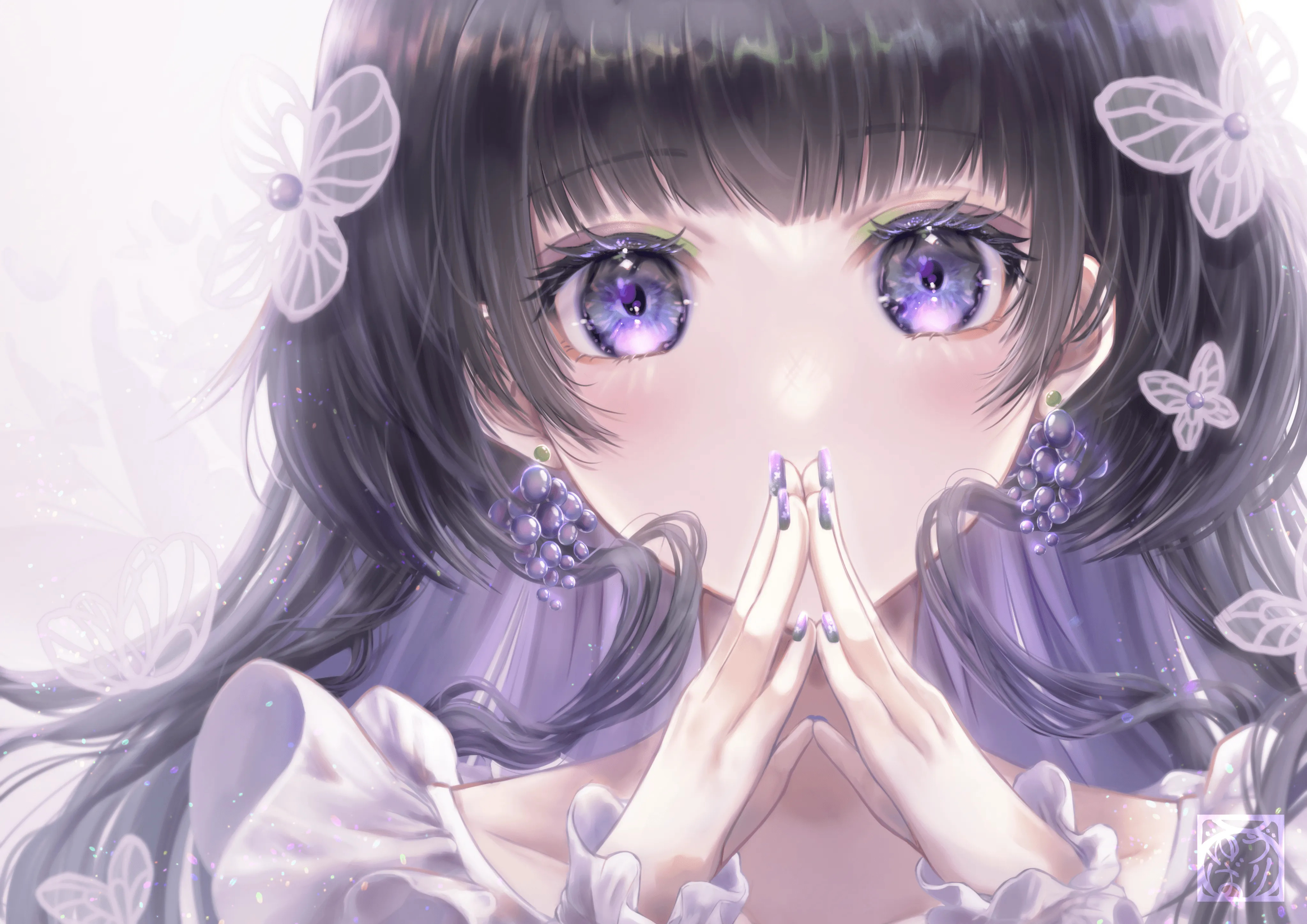 Purple Anime Eyes Wallpaper, HD Background on WallpaperBat