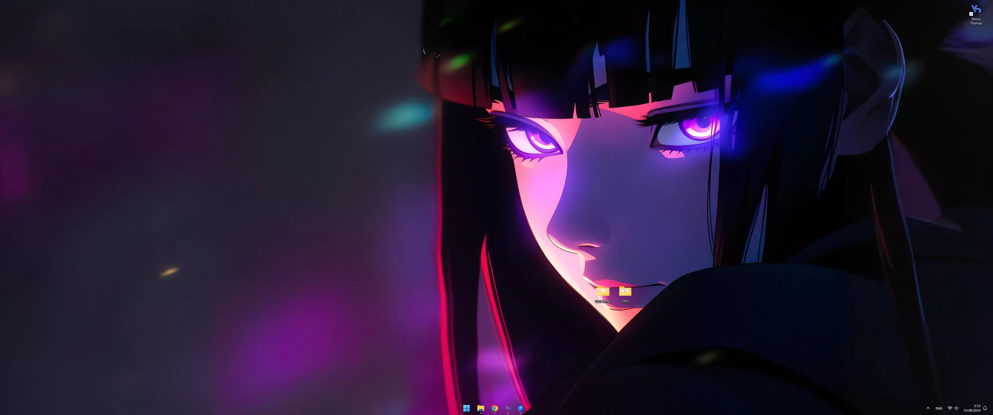 Live wallpaper Purple eyes download on VSThemes.org